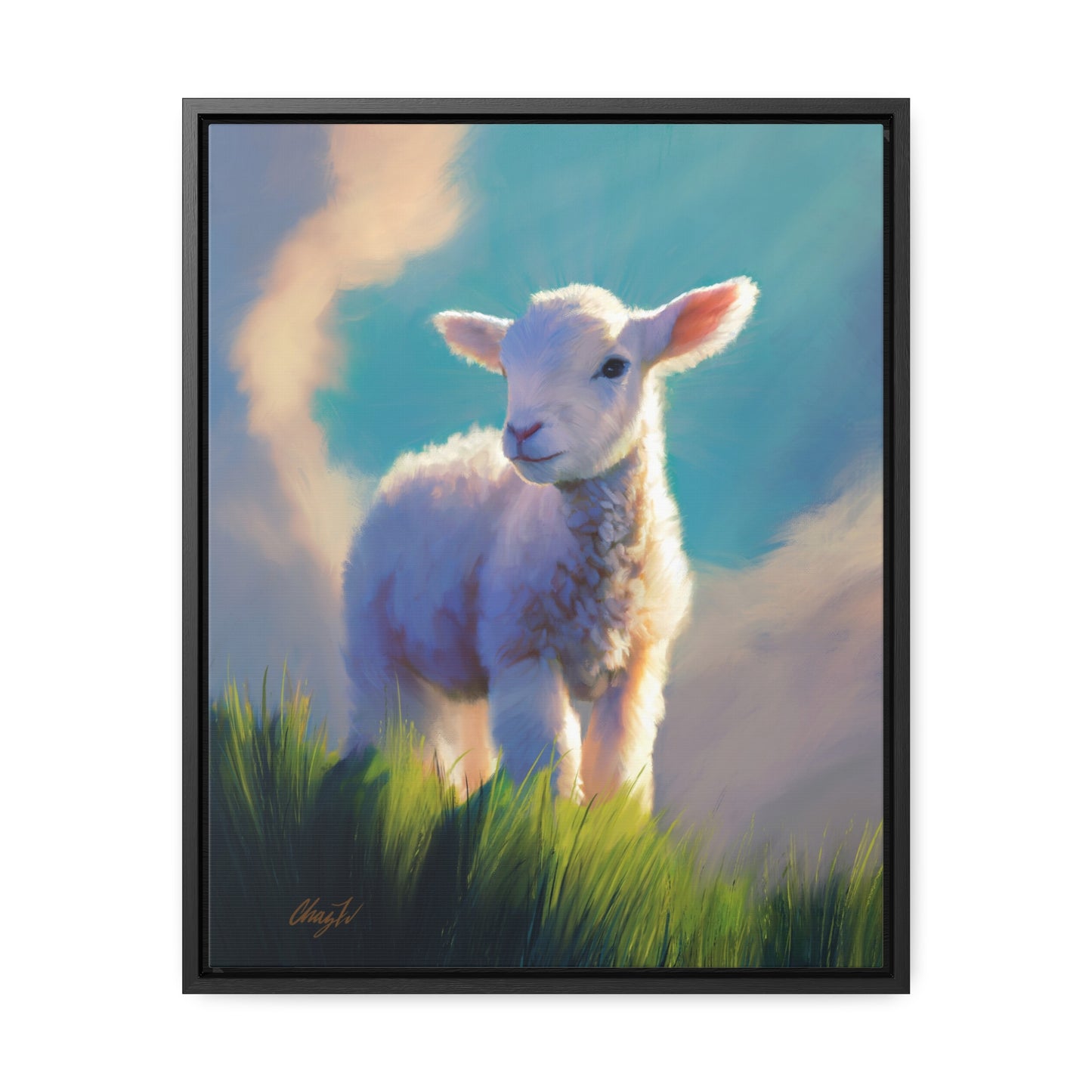 Framed canvas Wrap, Without Blemish, by Chaz Walgamott