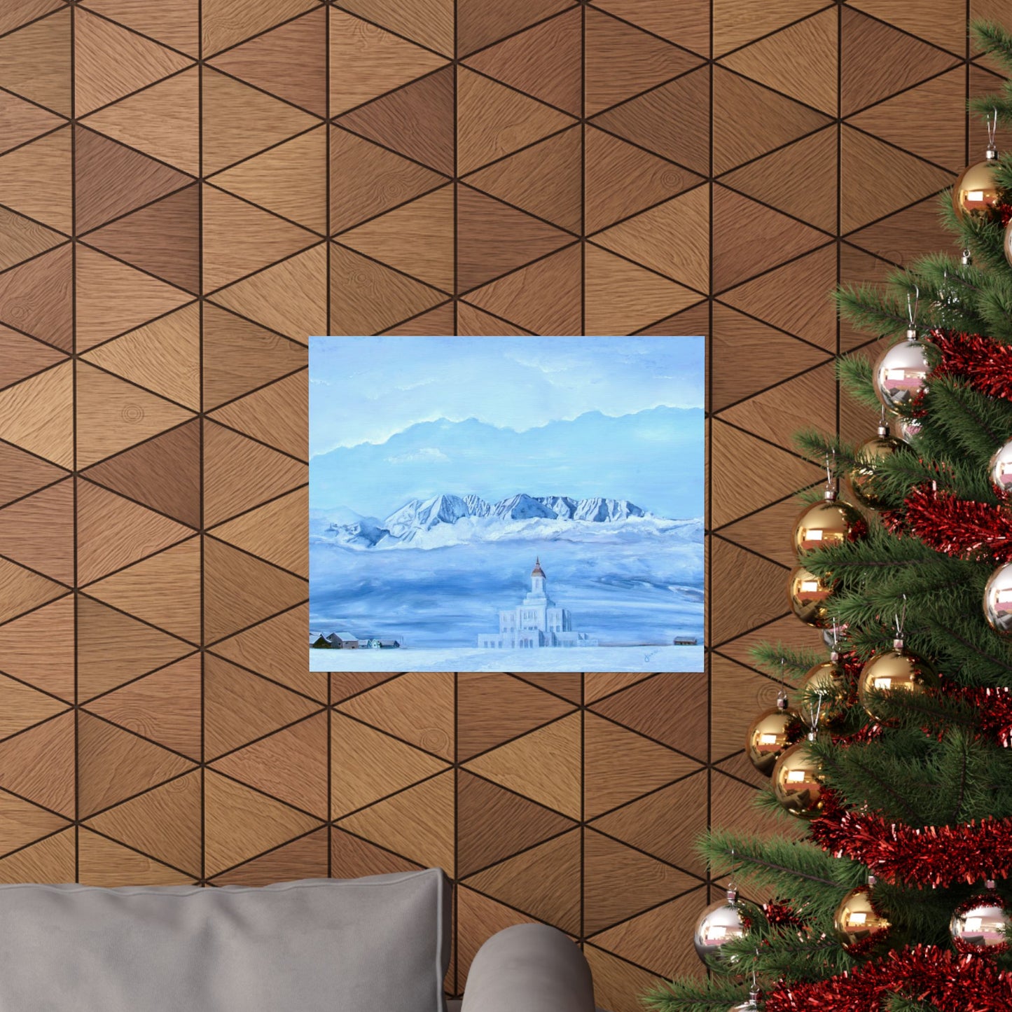 Premium Matte Print, Deseret Peak Temple--Hope in the Bleak of Winter, by Jane Autry