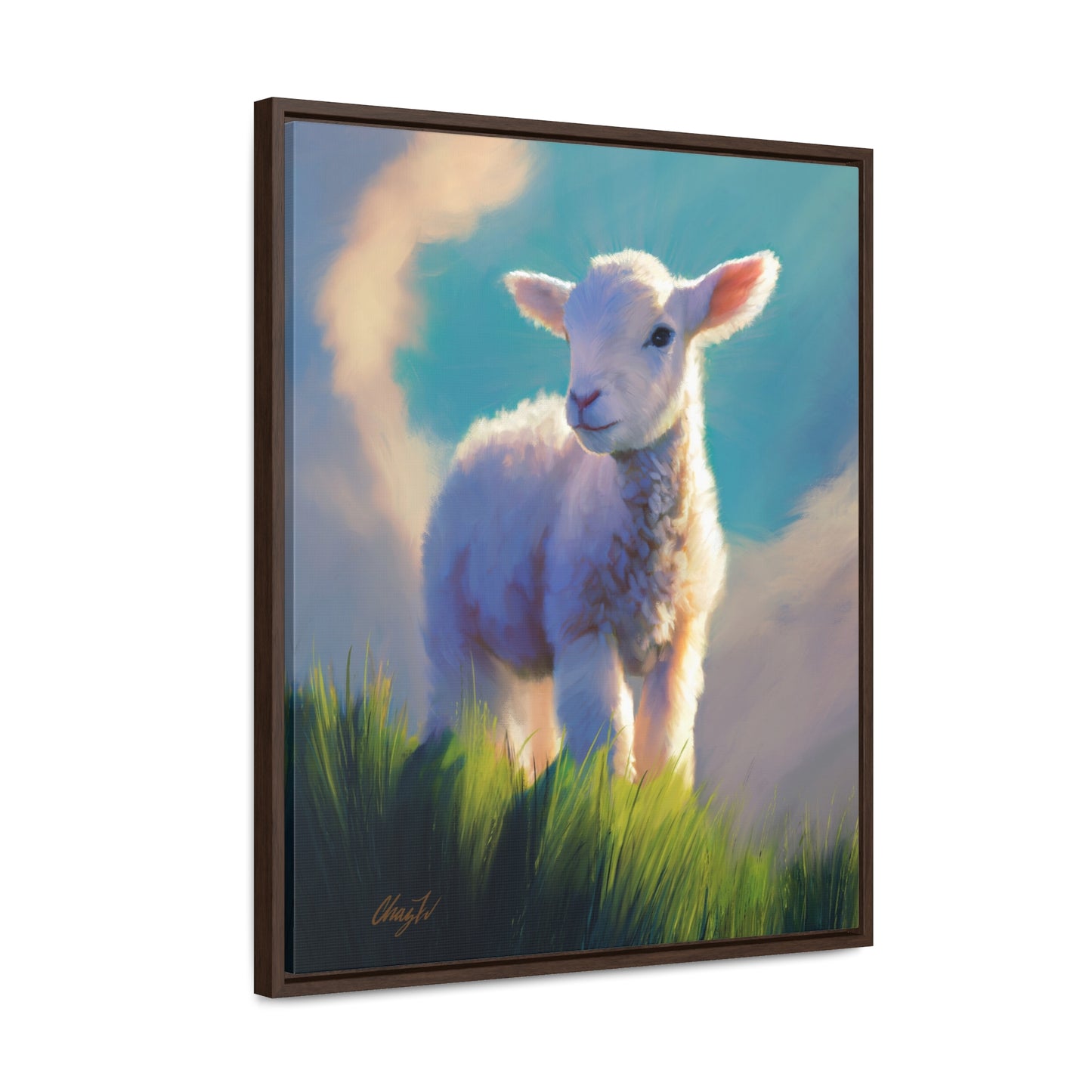 Framed canvas Wrap, Without Blemish, by Chaz Walgamott