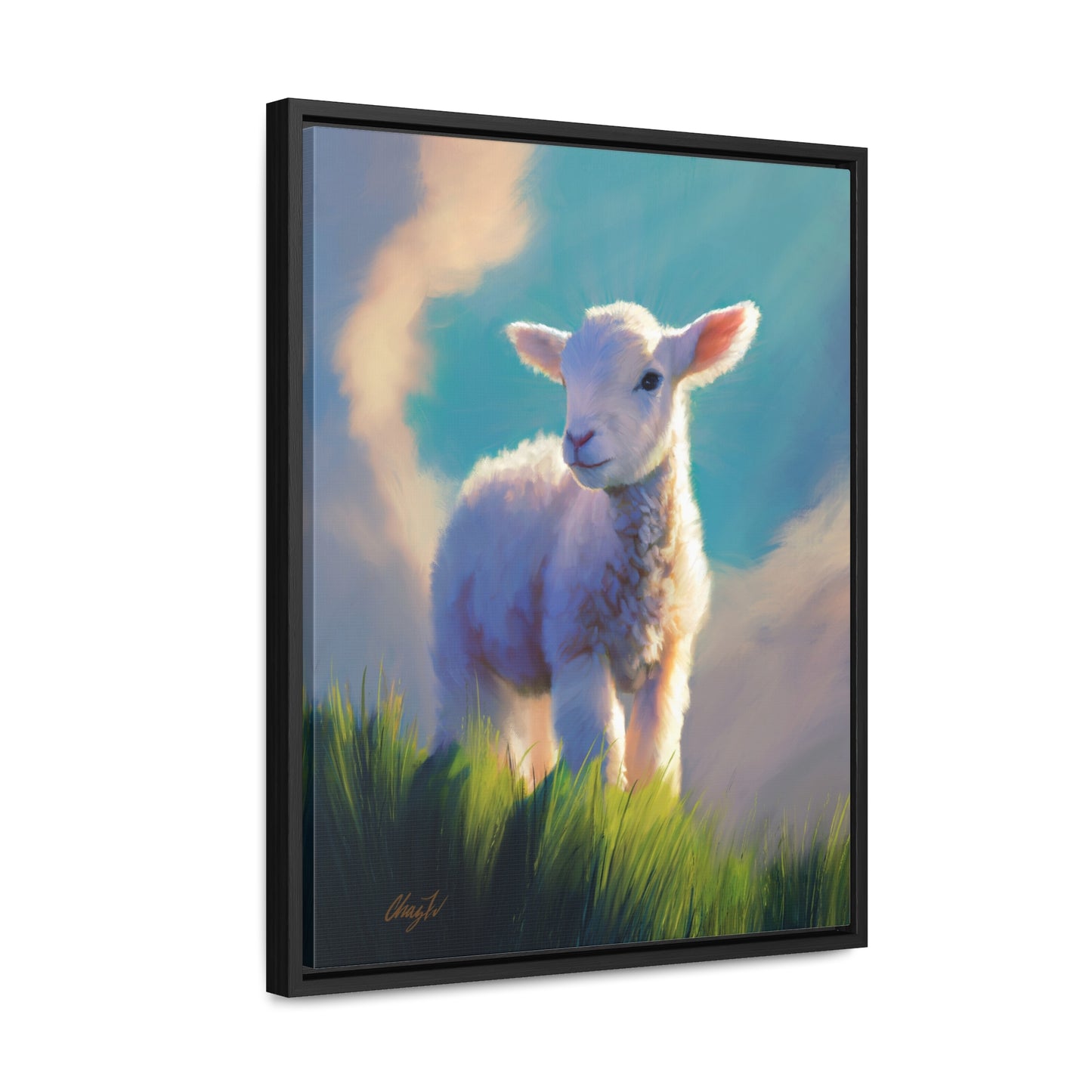 Framed canvas Wrap, Without Blemish, by Chaz Walgamott