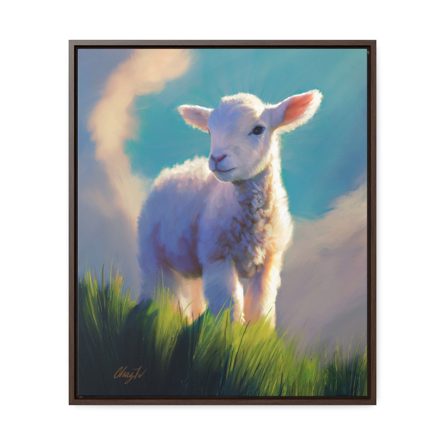 Framed canvas Wrap, Without Blemish, by Chaz Walgamott
