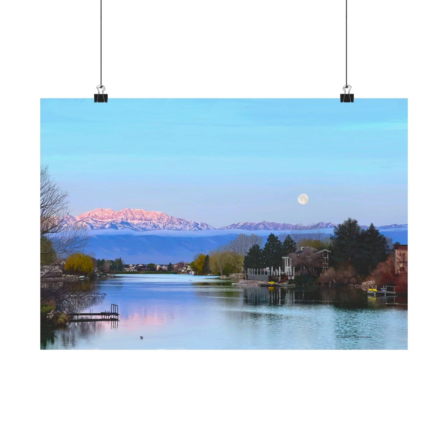 Premium Matte Print-Stansbury Lake Sunrise by Rod Walgamott, Reference photo by Nick Theilemann