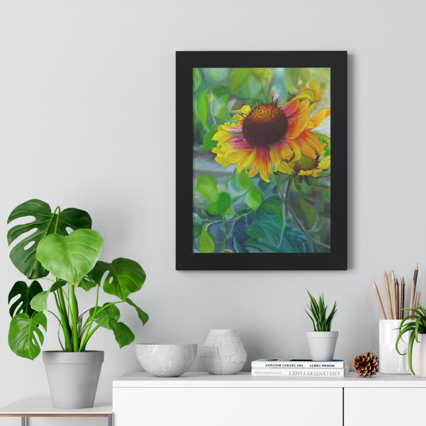 Indian Blanket Flower by Jane Autry, Framed Matte Paper Print