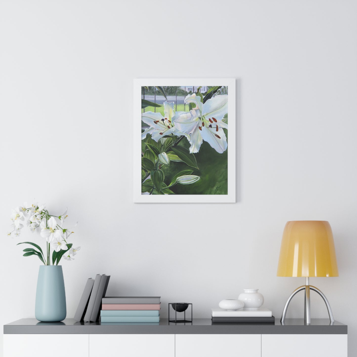 Framed Matte Print, Luscious Lilies, by Jane Autry