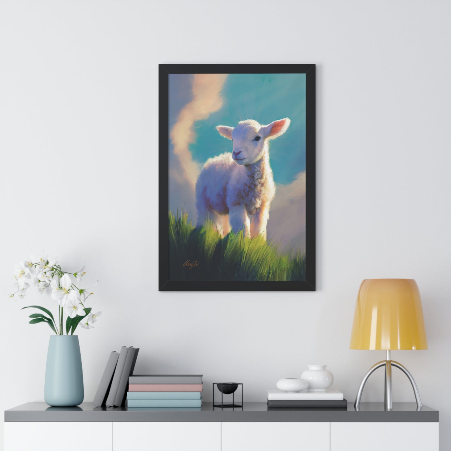 Framed Matte Print, "Without Blemish" by Chaz Walgamott