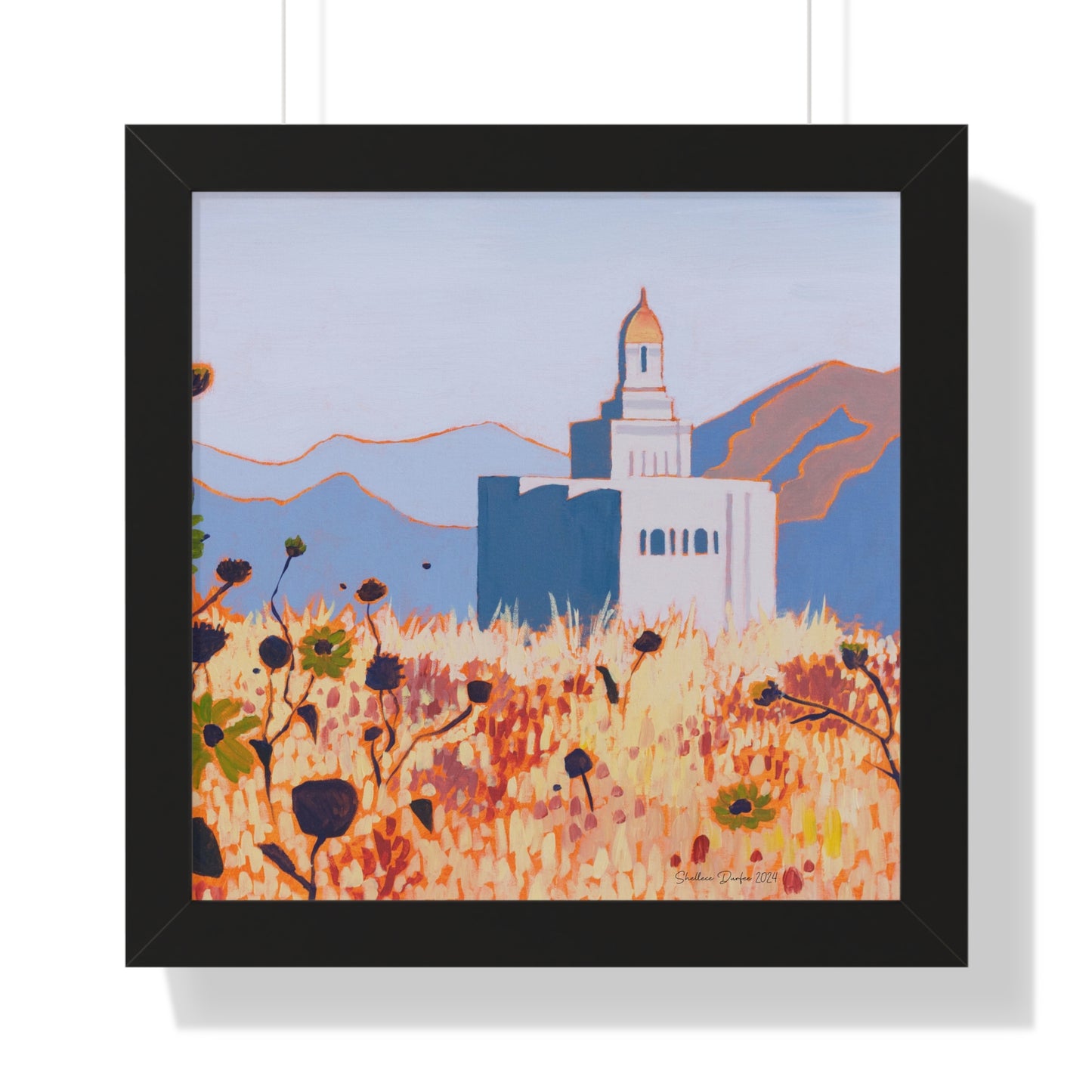 Premium Matte Print--Framed, Deseret Peak Temple by Shellece Durfee