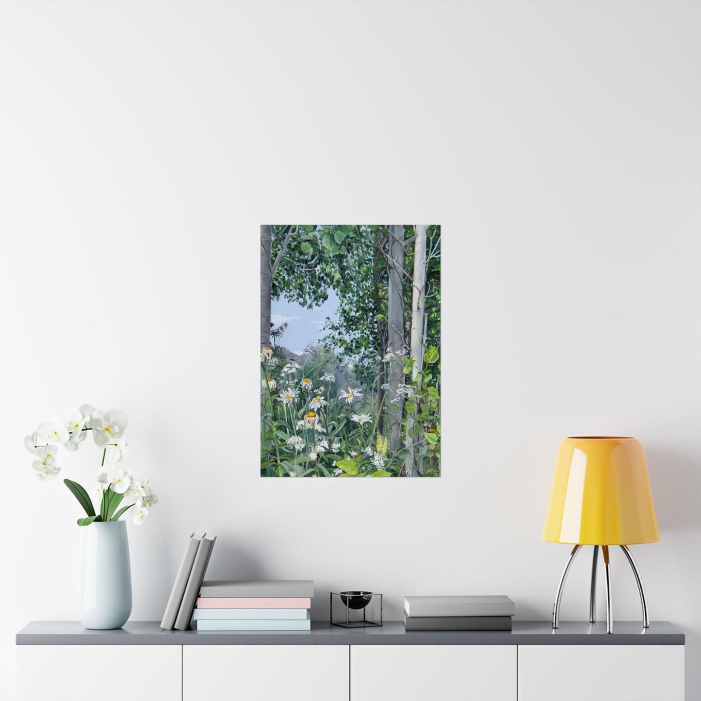 Quakies and Daisies by Jane Autry, Premium Matte Paper Print