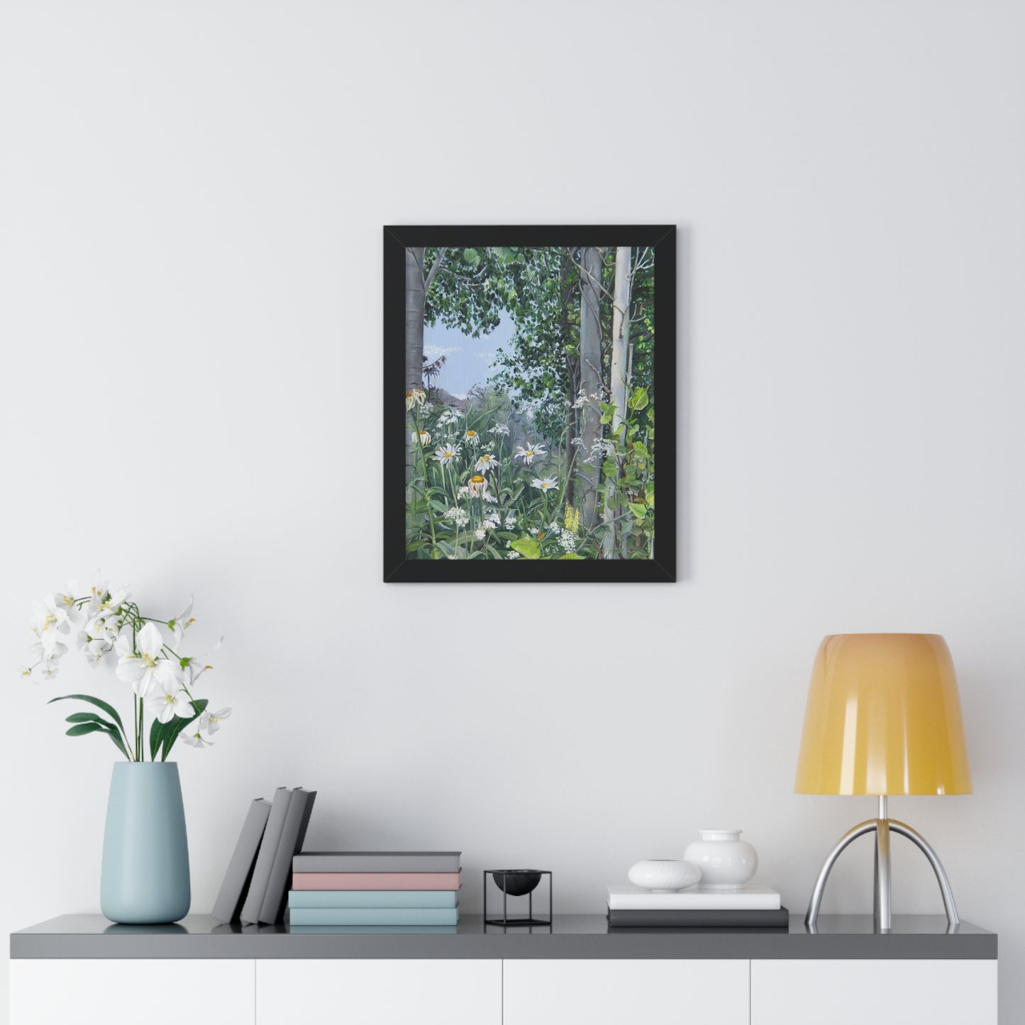 Quakies and Daisies by Jane Autry, Framed Matte Paper Print