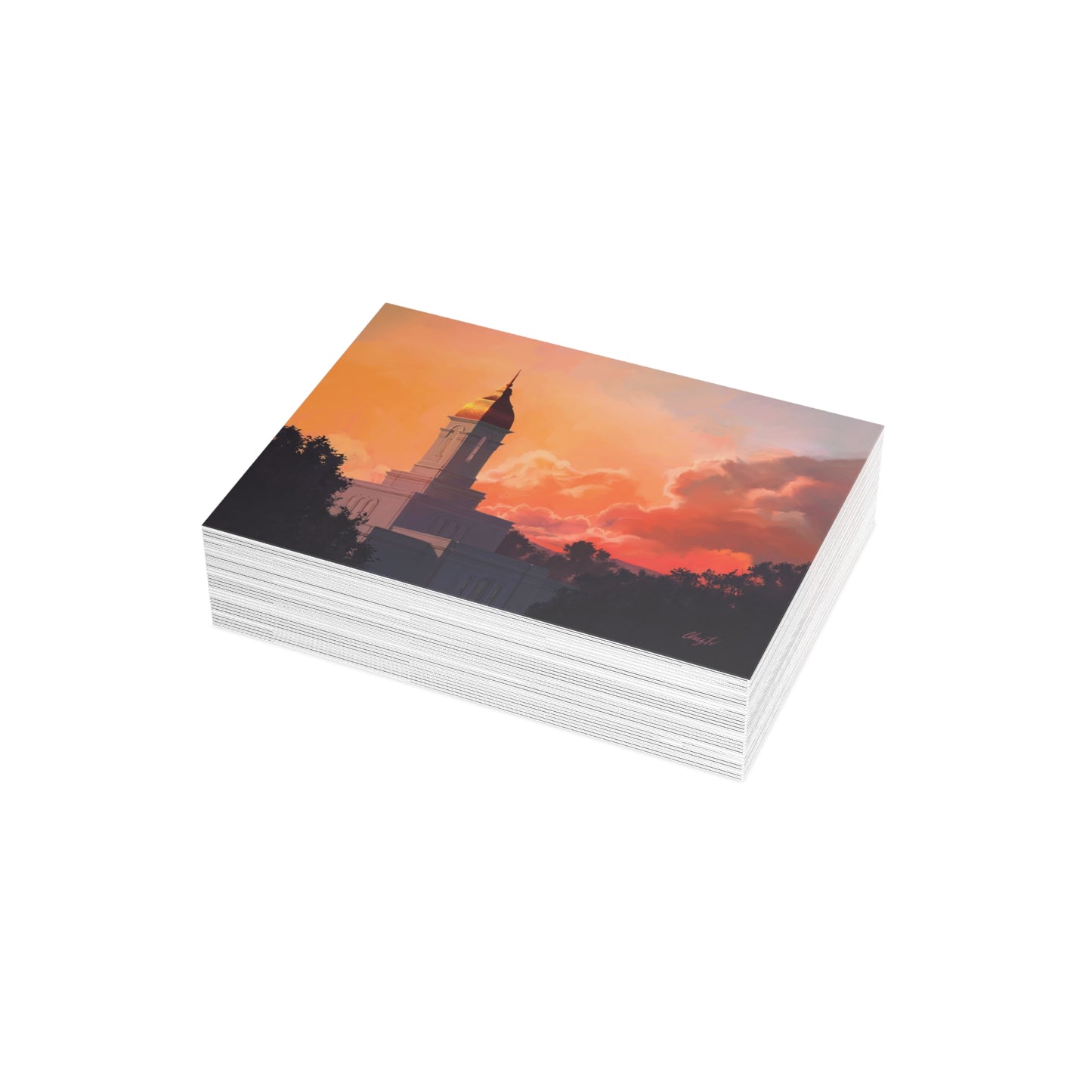Temple Card Bundle (envelopes not included) Deseret Peak Temple-Sunset