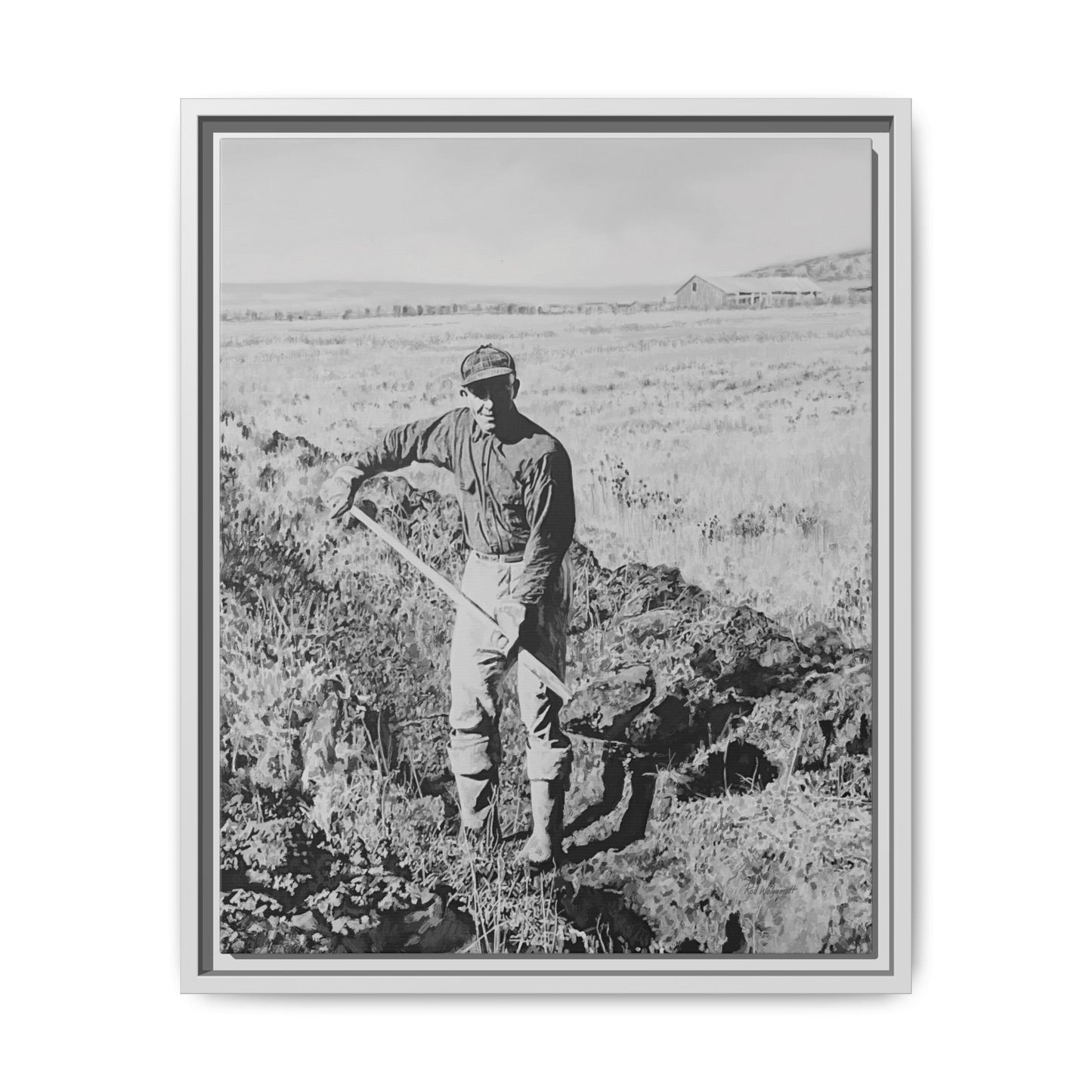 Canvas Art Print - Framed, Clyde Hogan's 1.5 Mile Trench by Rod Walgamott
