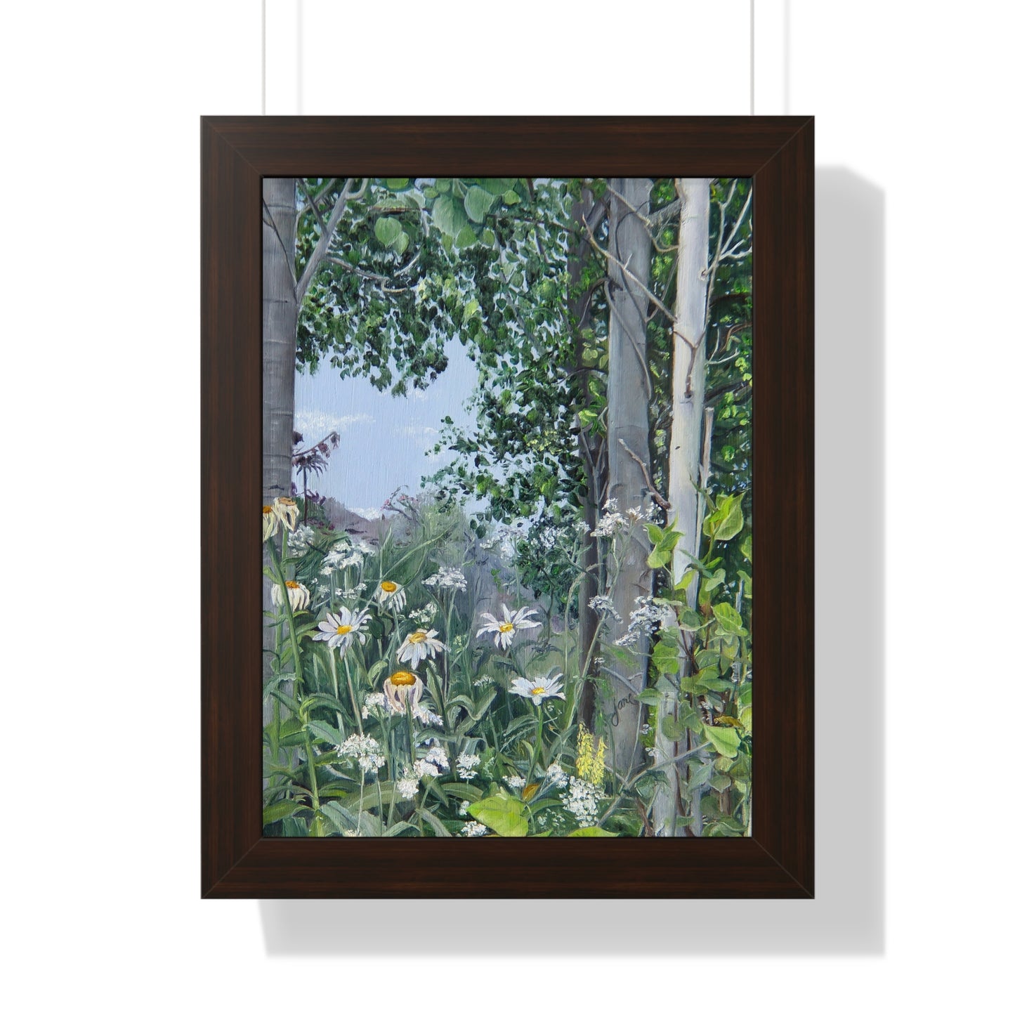 Quakies and Daisies by Jane Autry, Framed Matte Paper Print
