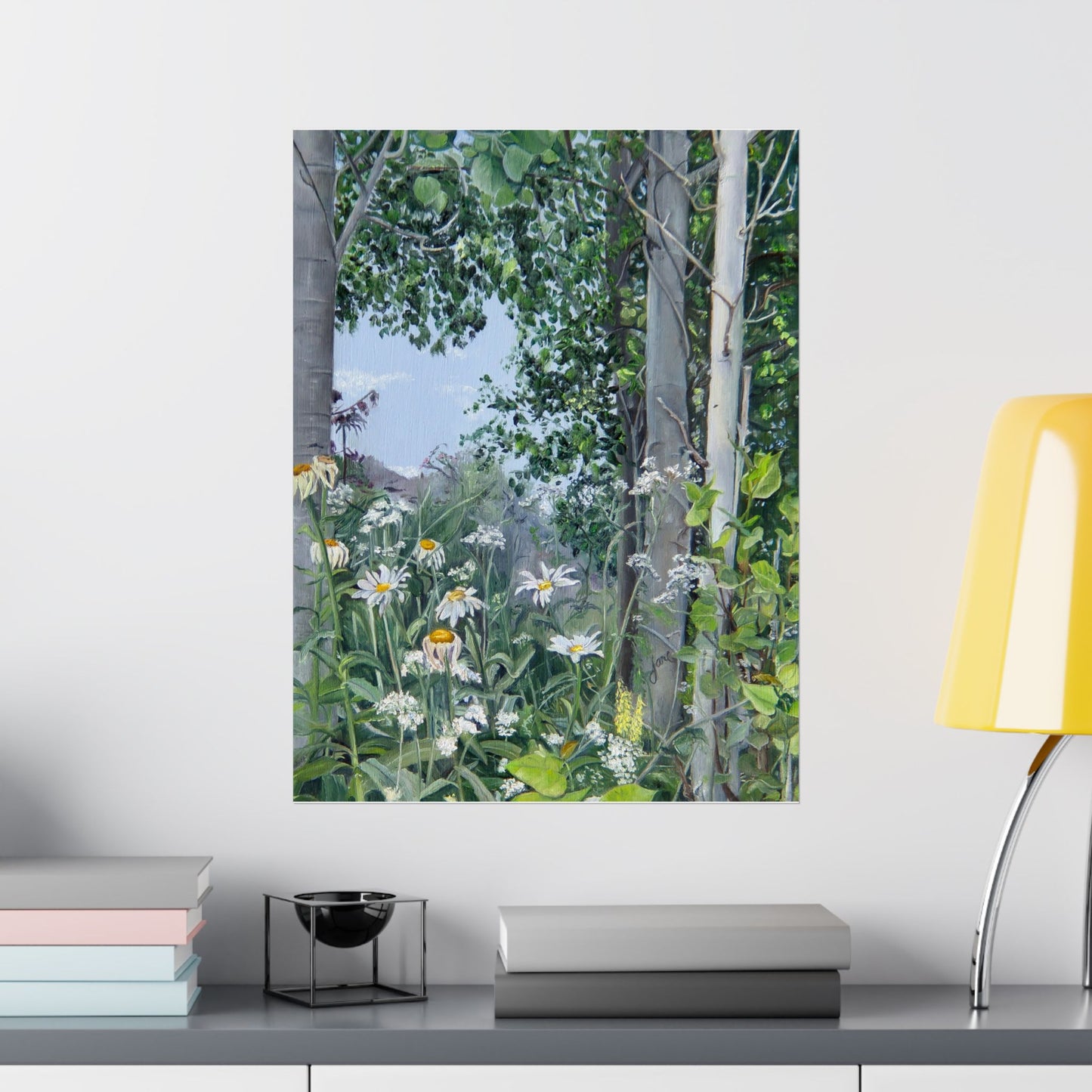Quakies and Daisies by Jane Autry, Premium Matte Paper Print