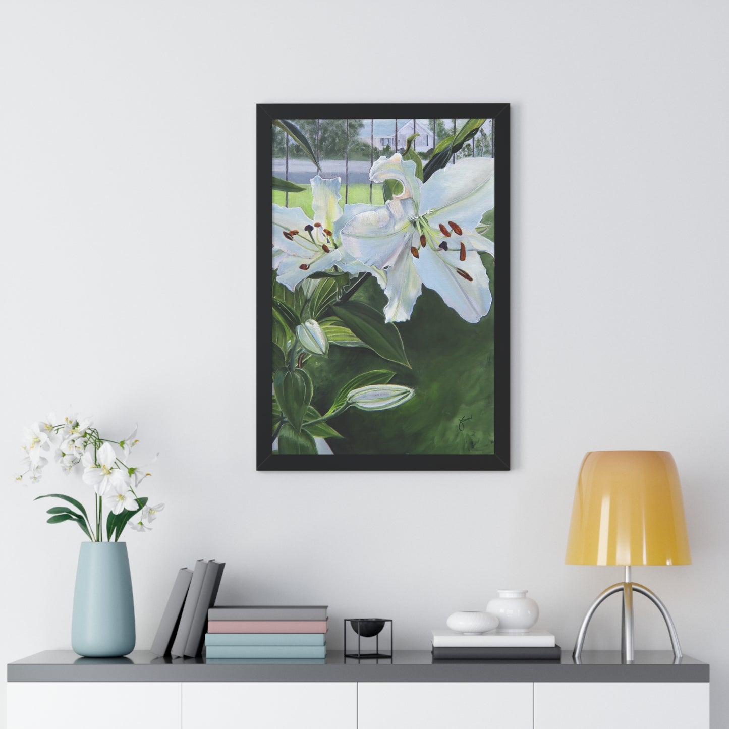 Framed Matte Print, Luscious Lilies, by Jane Autry