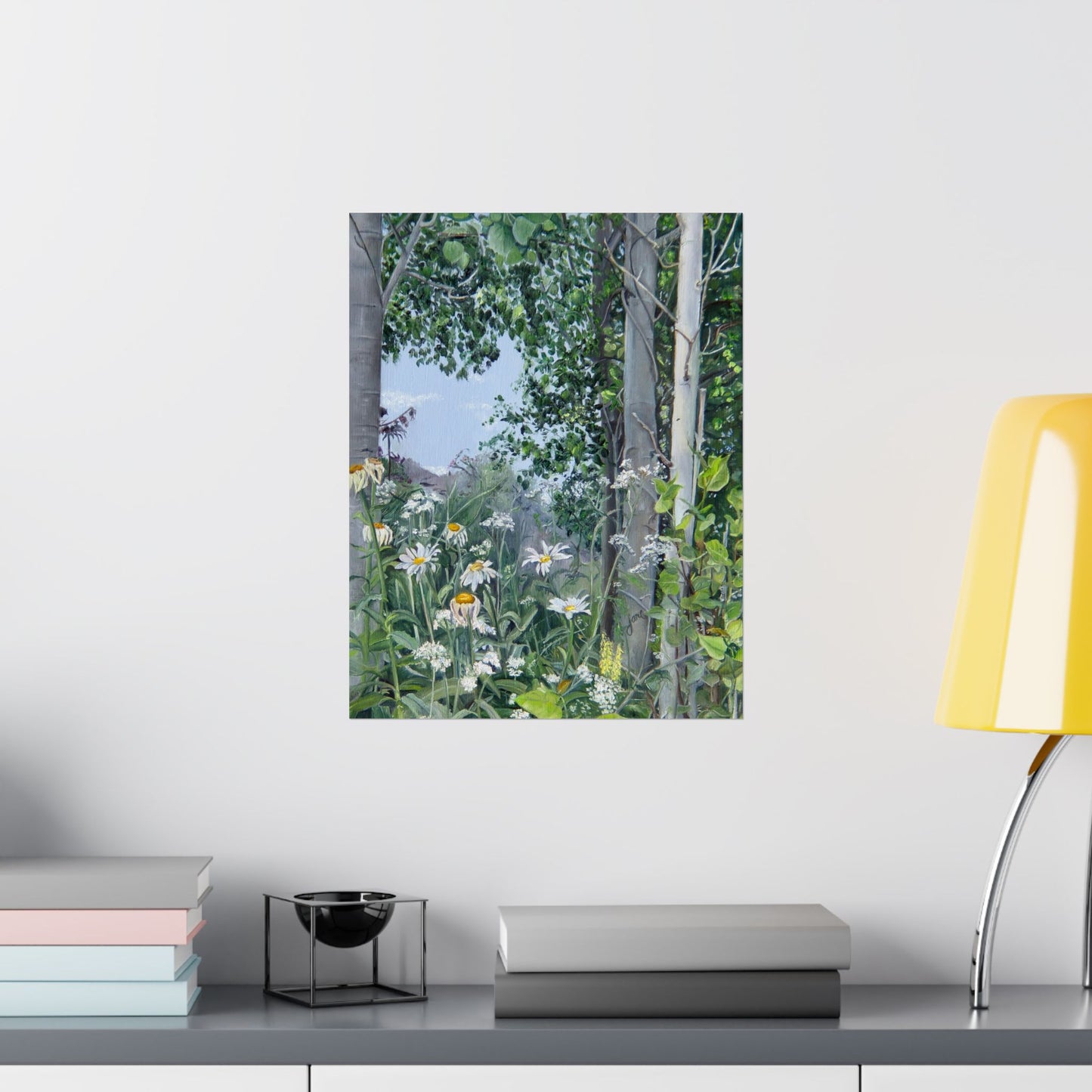 Quakies and Daisies by Jane Autry, Premium Matte Paper Print
