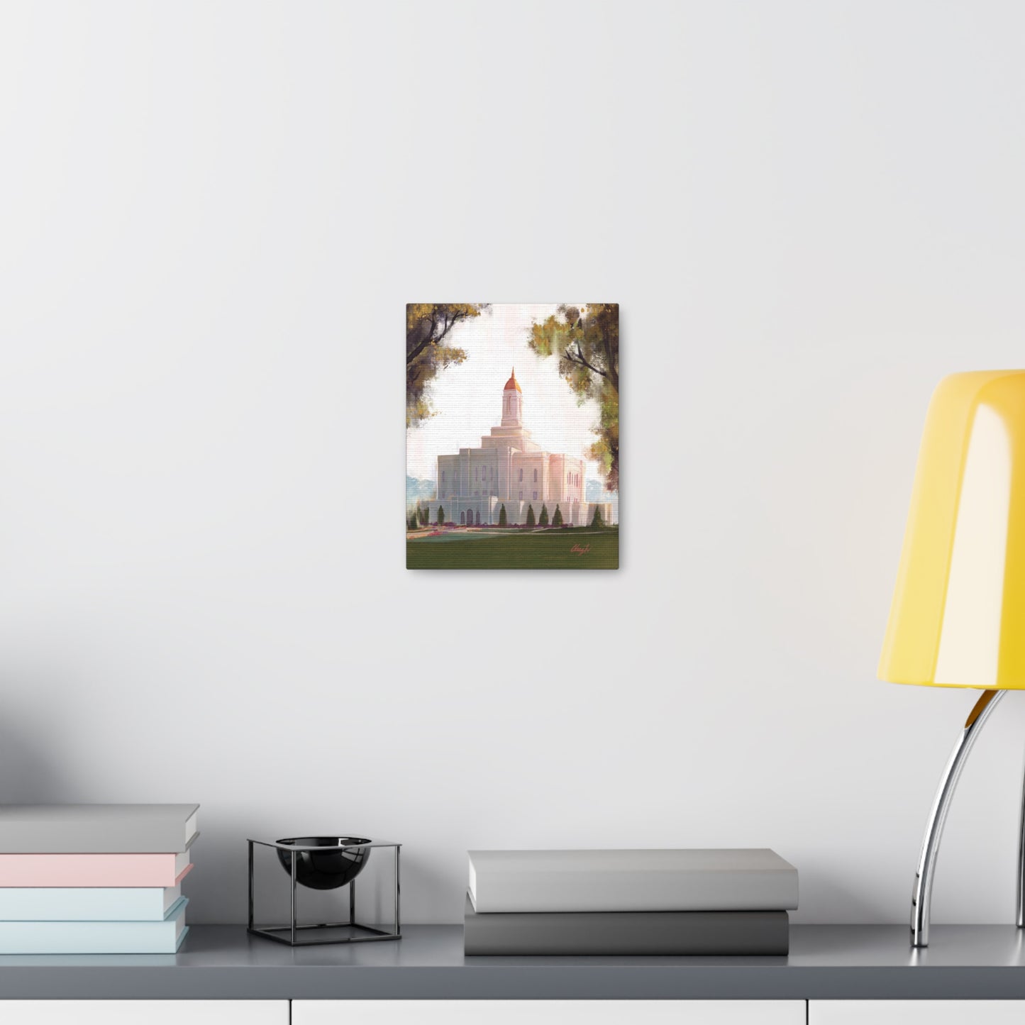 Canvas Gallery Wrap, Deseret Peak Temple-Golden, by Chaz Walgamott