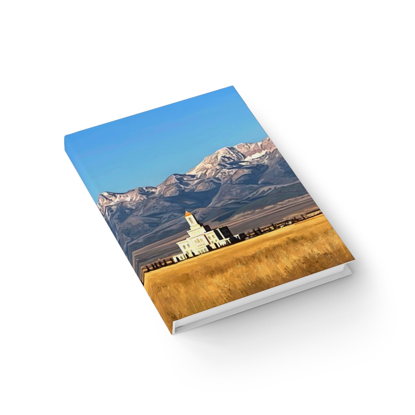Journal with Ruled Lines, Cover Picture Deseret Peak Temple by Rod Walgamott