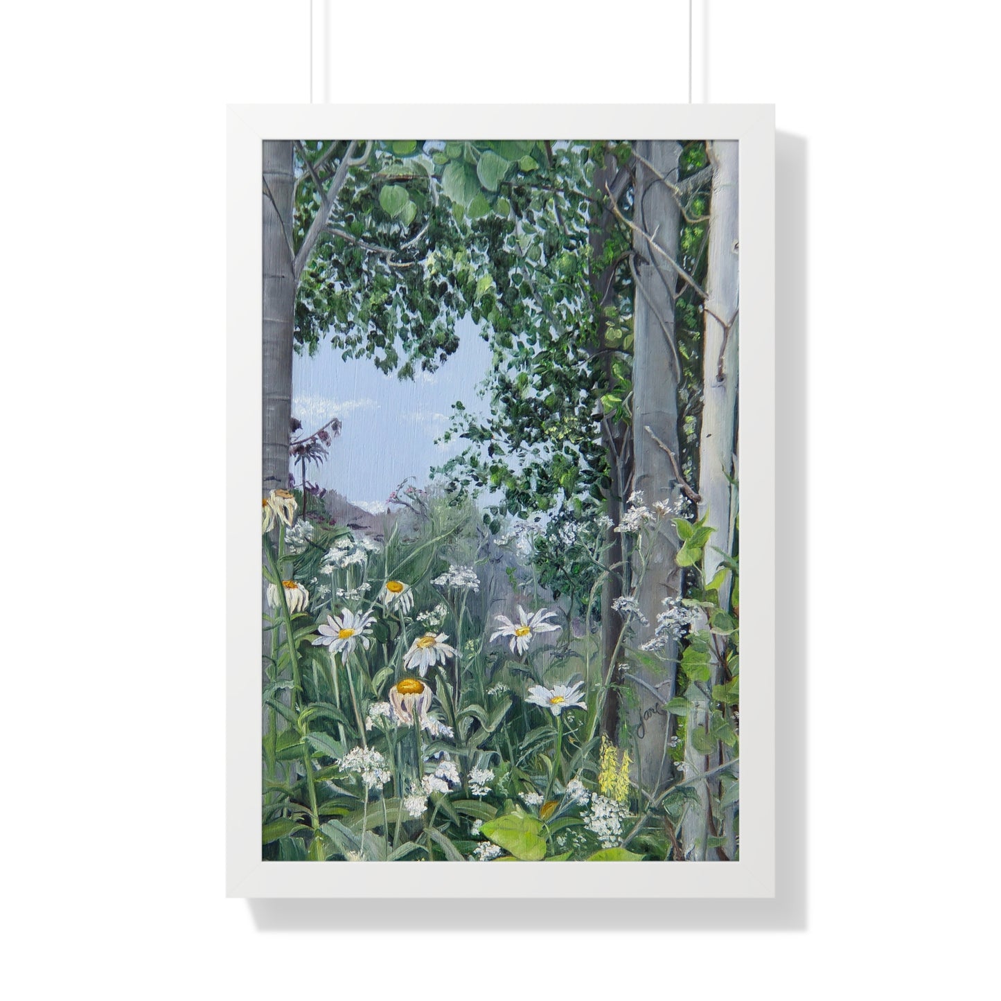 Quakies and Daisies by Jane Autry, Framed Matte Paper Print