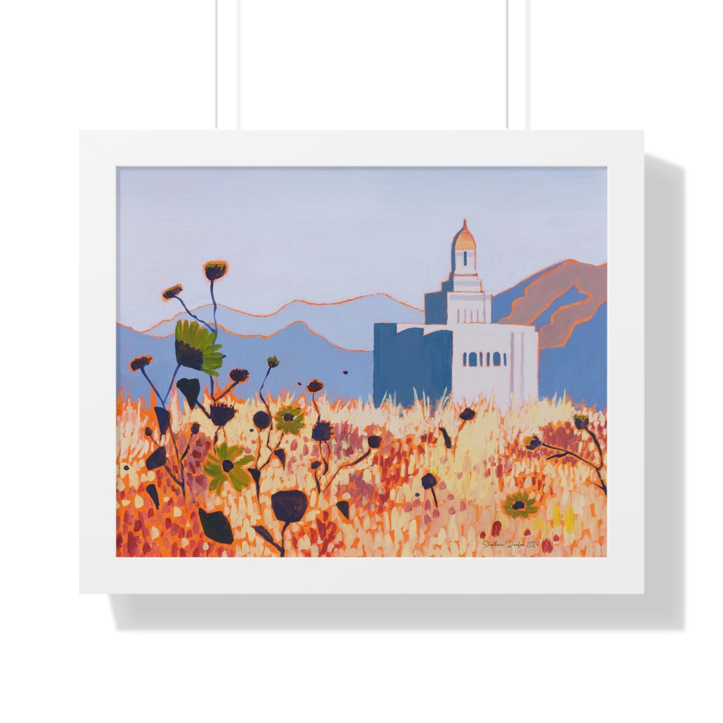 Premium Matte Print--Framed, Deseret Peak Temple by Shellece Durfee