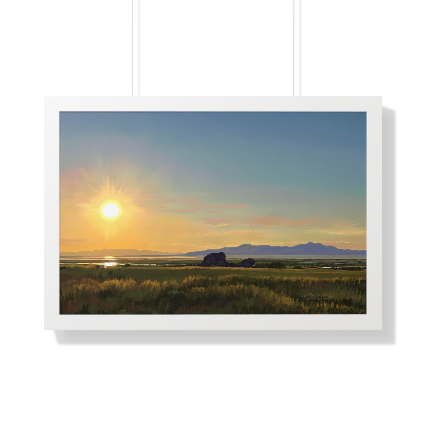 Framed Matte Print, Adobe Rock Sunset
