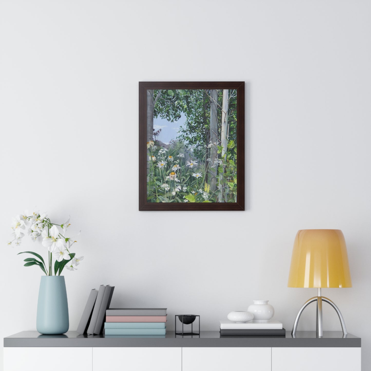 Quakies and Daisies by Jane Autry, Framed Matte Paper Print