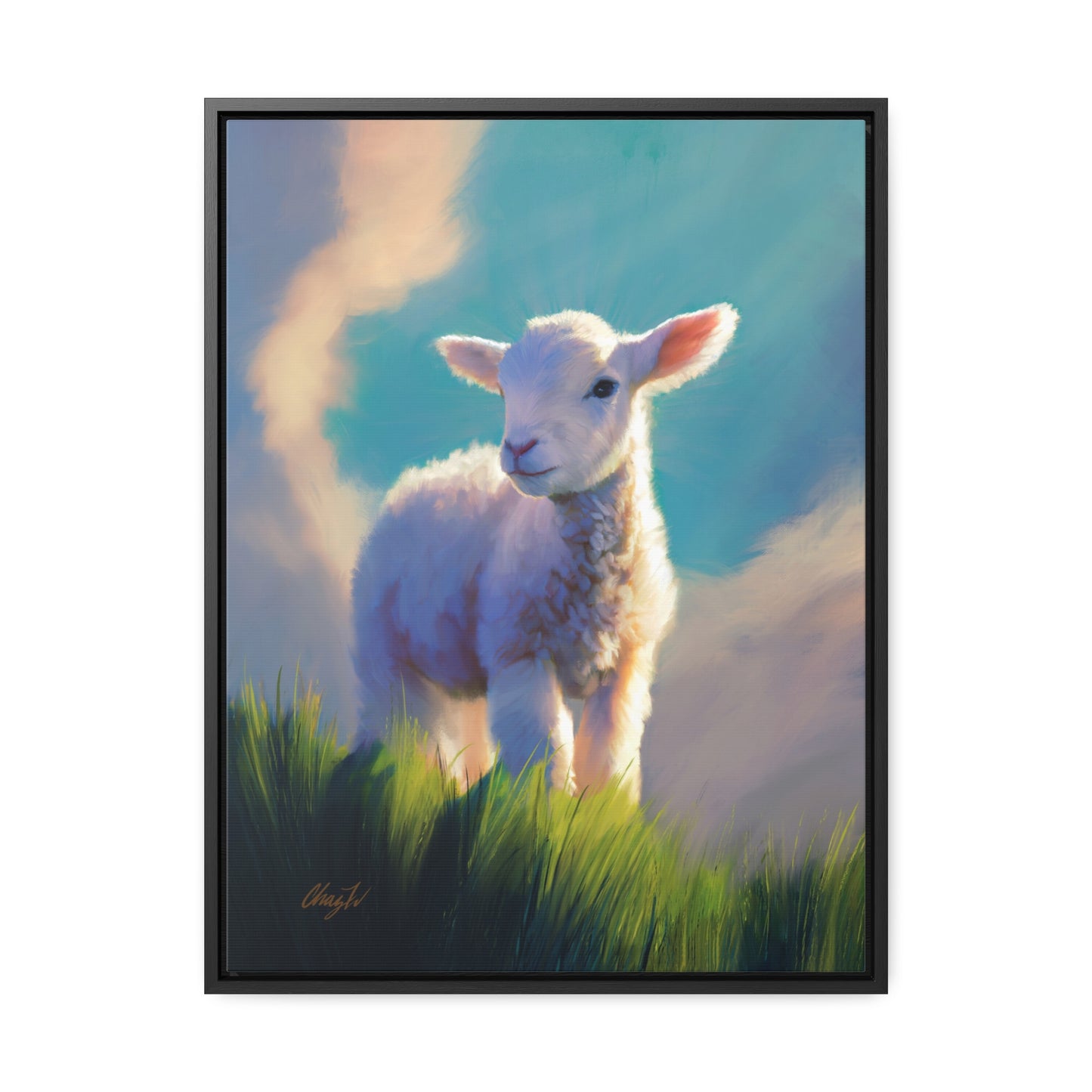 Framed canvas Wrap, Without Blemish, by Chaz Walgamott