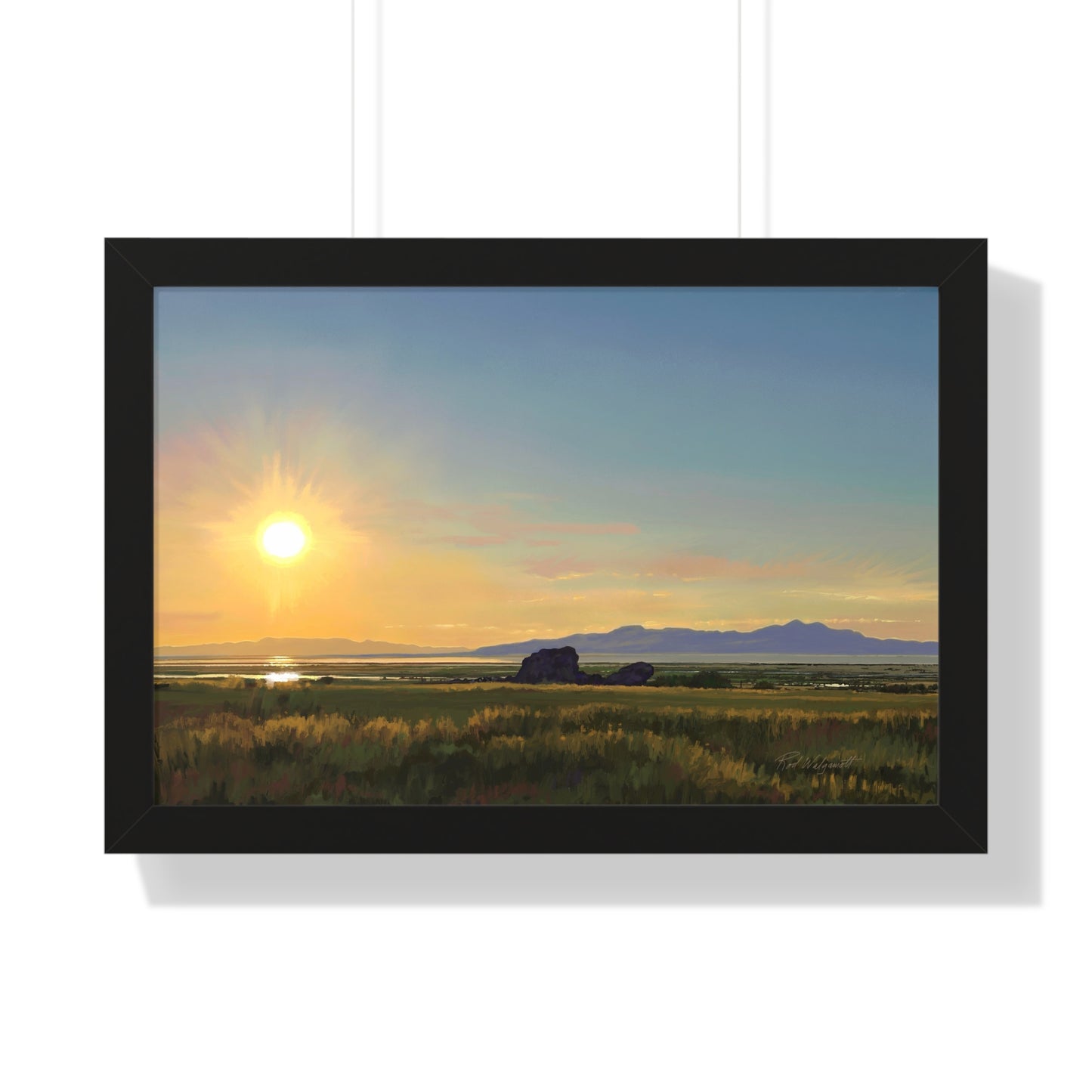 Framed Matte Print, Adobe Rock Sunset