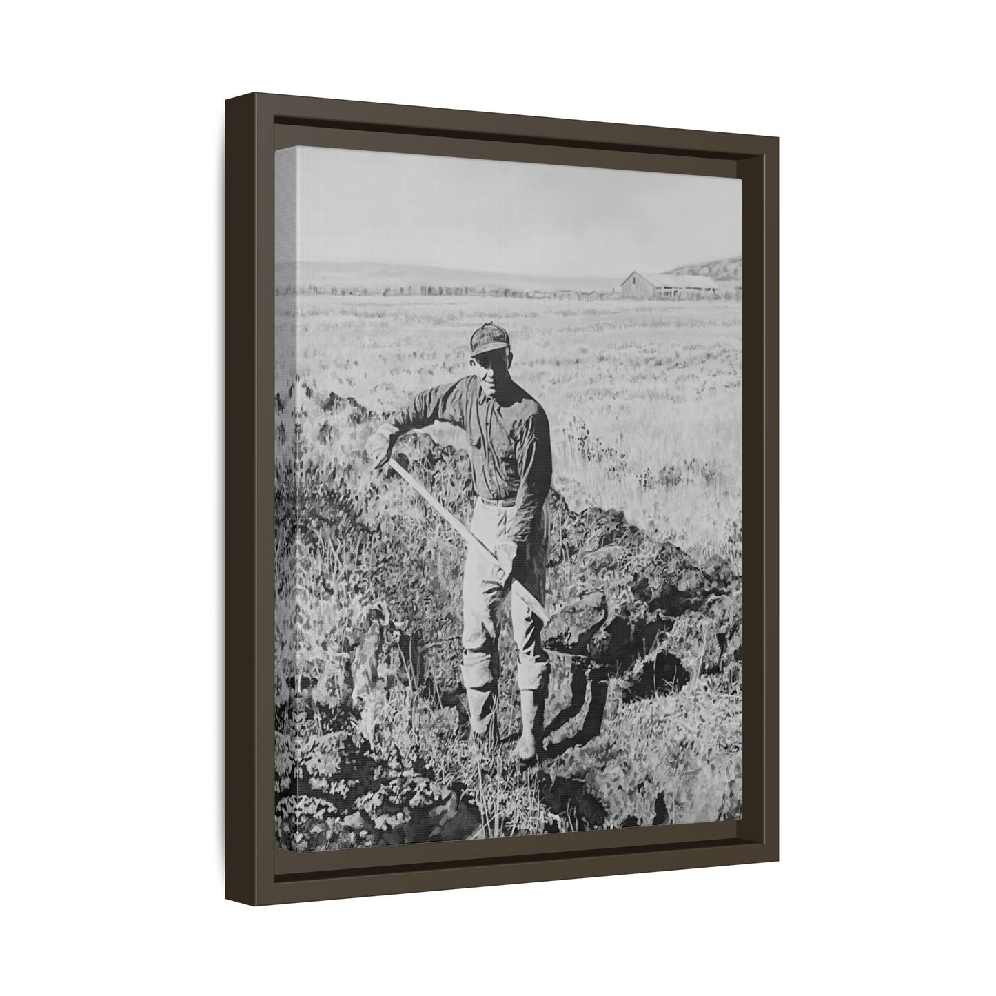 Canvas Art Print - Framed, Clyde Hogan's 1.5 Mile Trench by Rod Walgamott