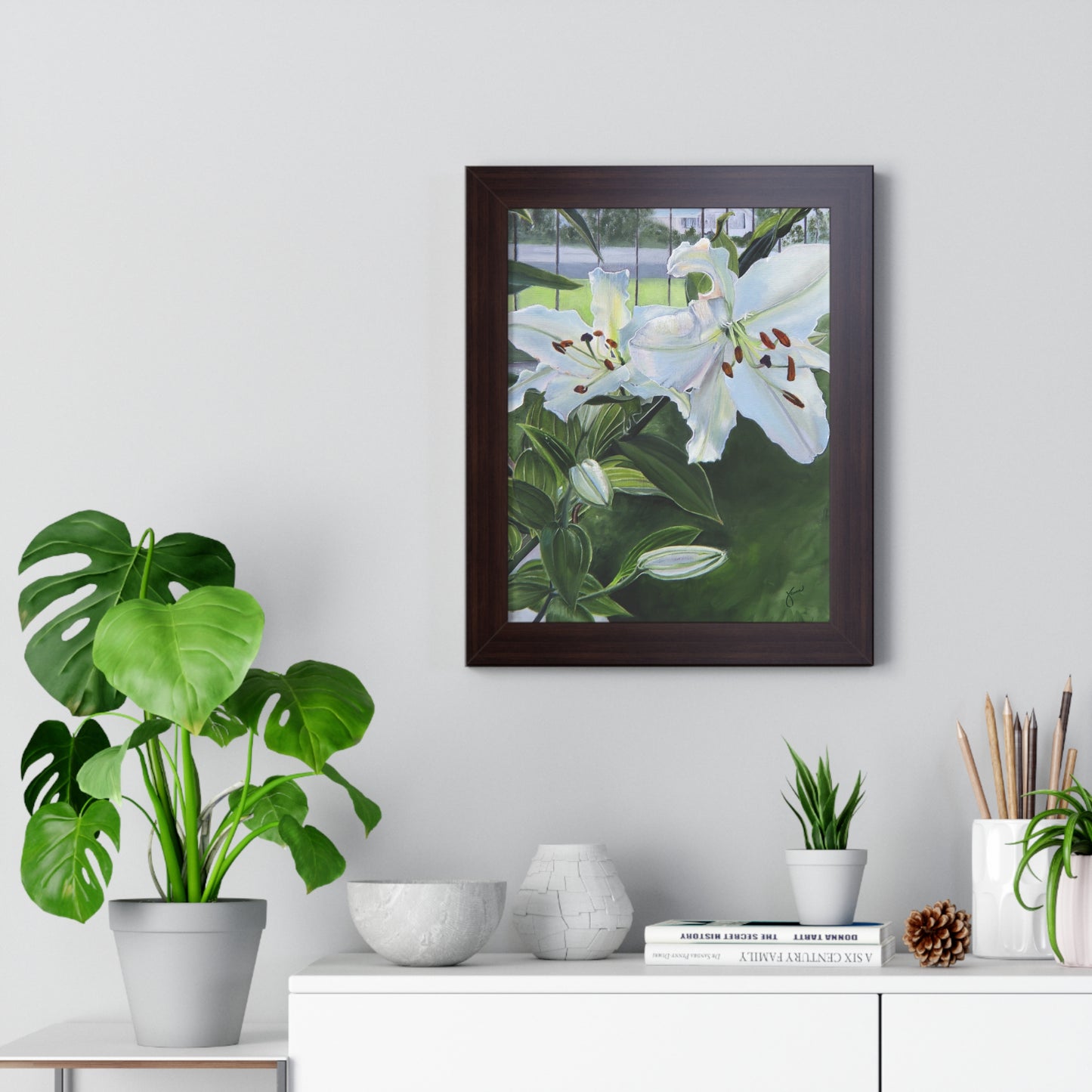 Framed Matte Print, Luscious Lilies, by Jane Autry