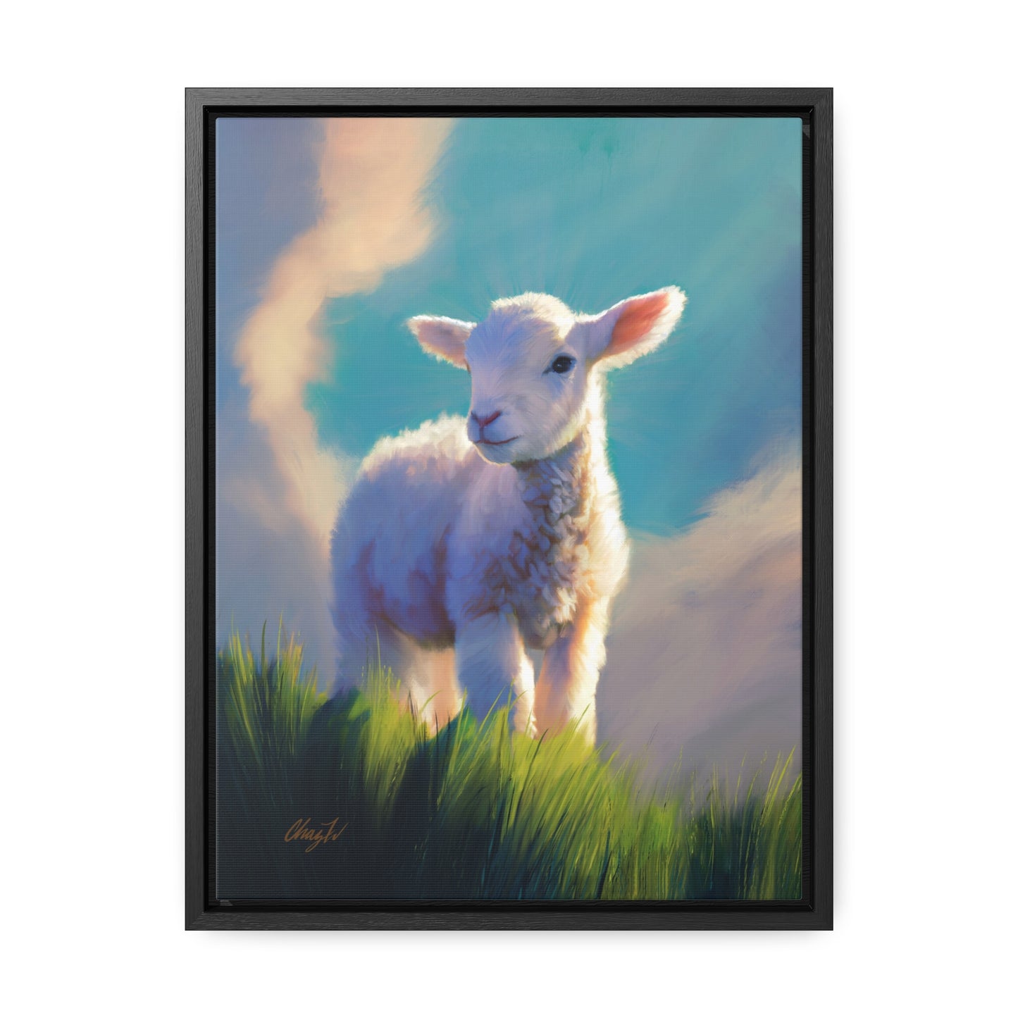 Framed canvas Wrap, Without Blemish, by Chaz Walgamott