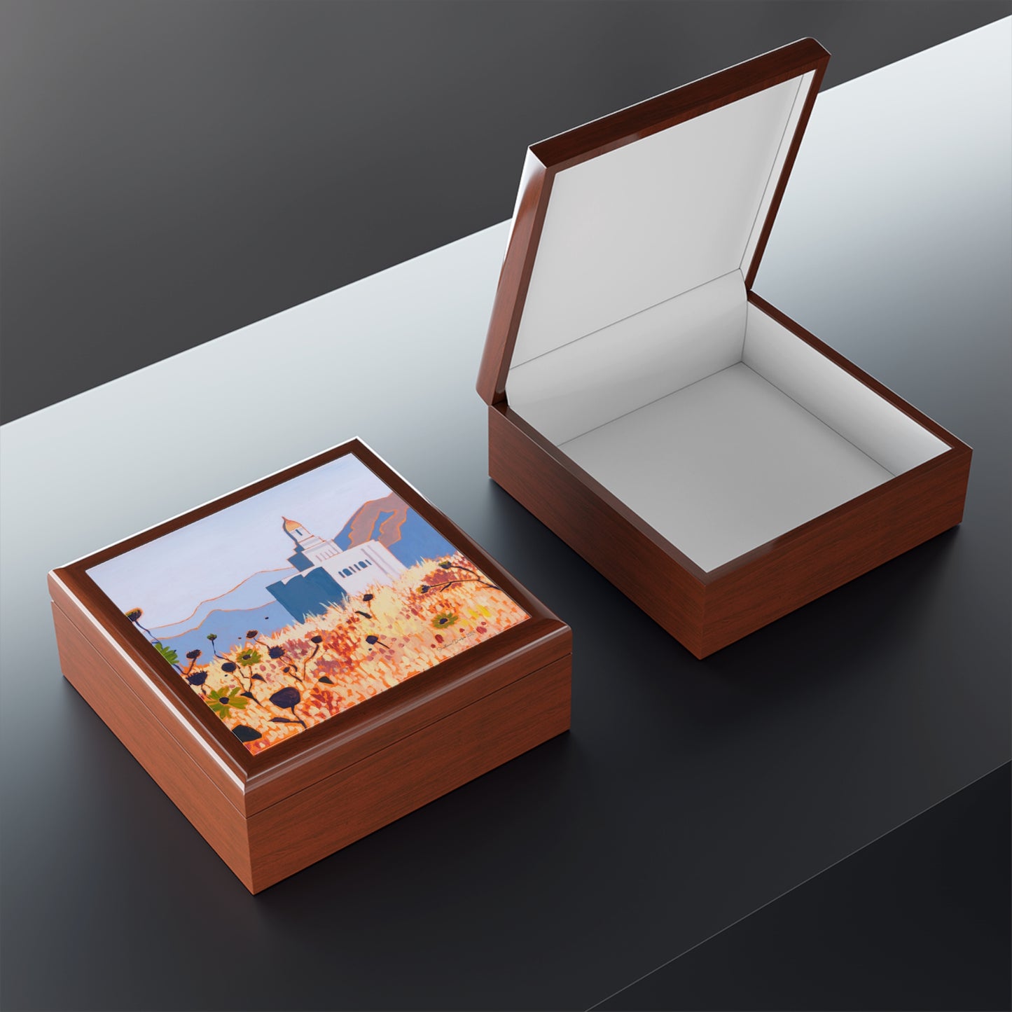 Jewelry Box featuring the Deseret Peak Temple, by Shellece Durfee