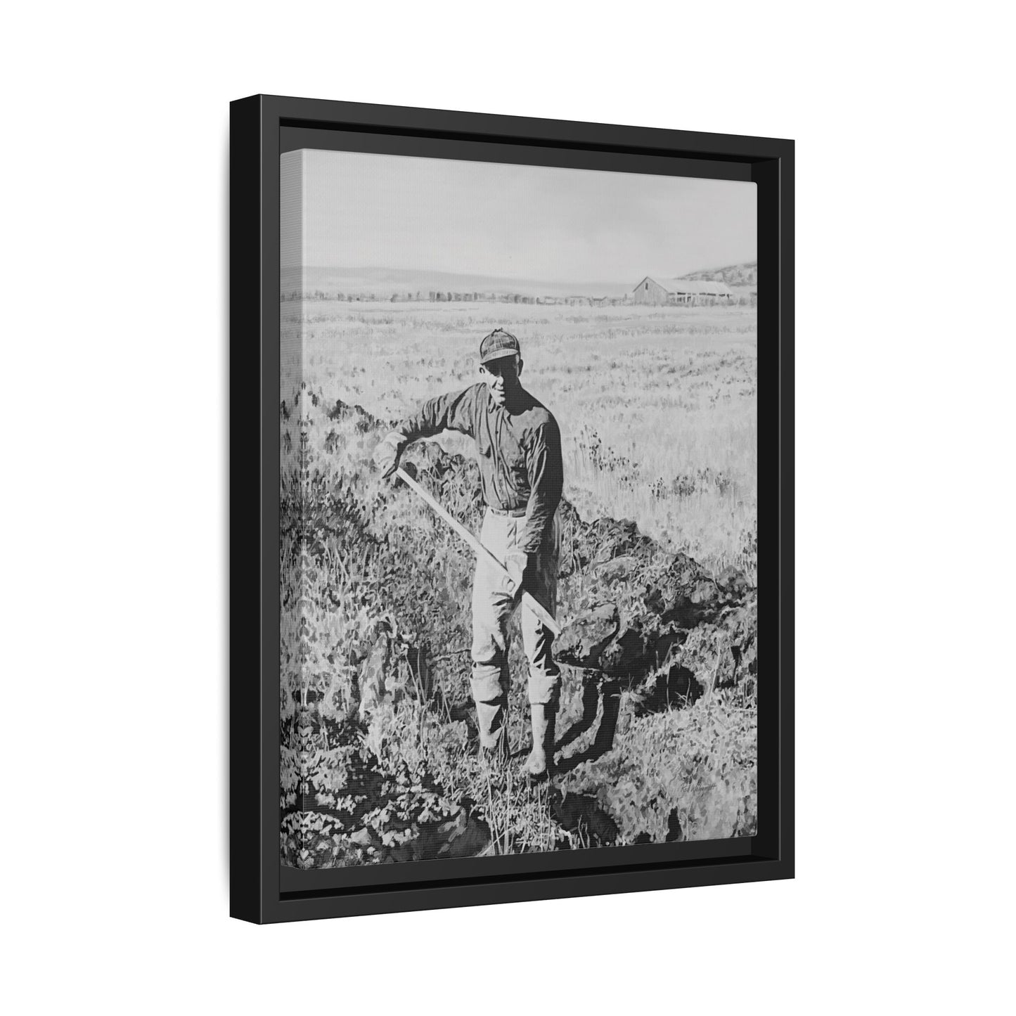 Canvas Art Print - Framed, Clyde Hogan's 1.5 Mile Trench by Rod Walgamott