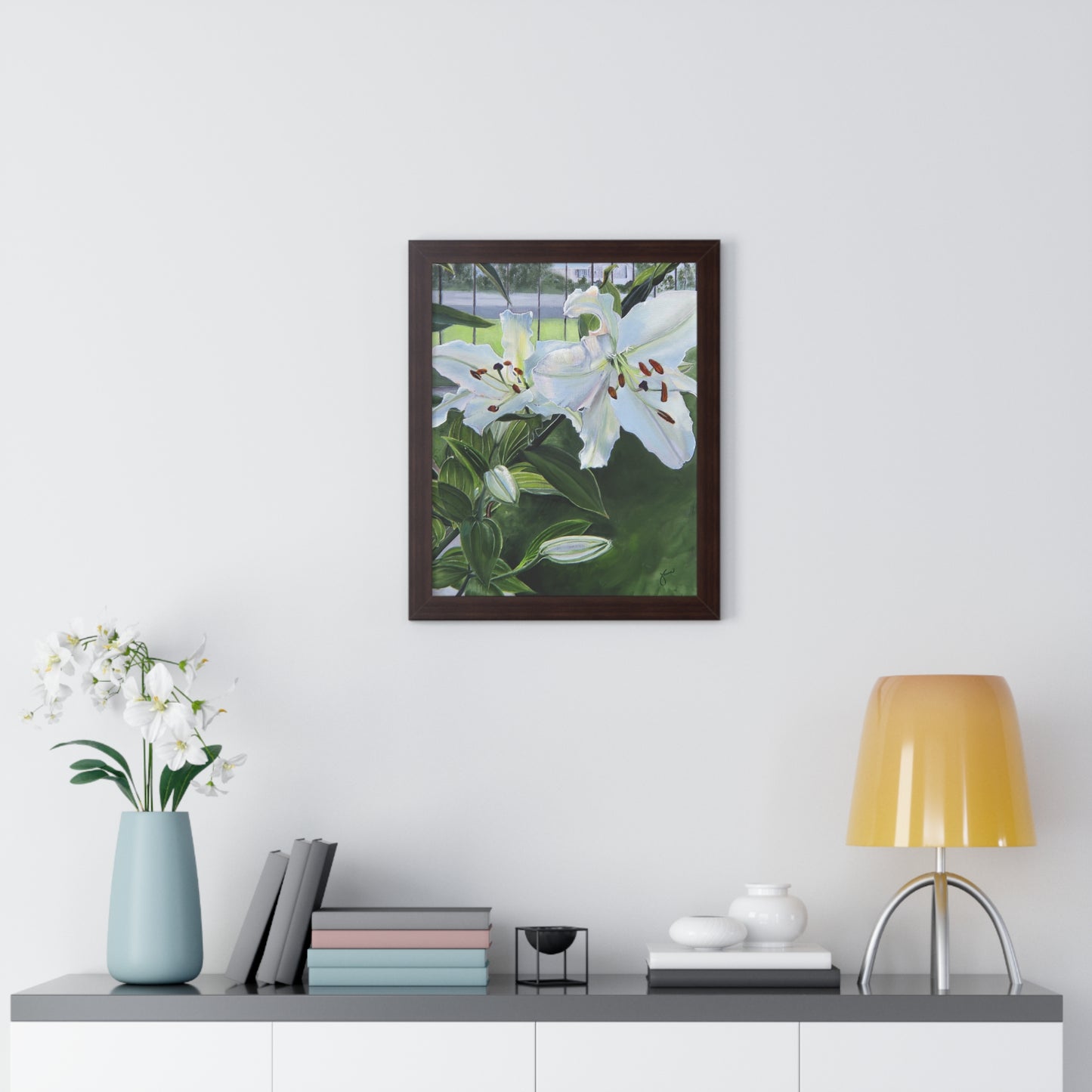 Framed Matte Print, Luscious Lilies, by Jane Autry