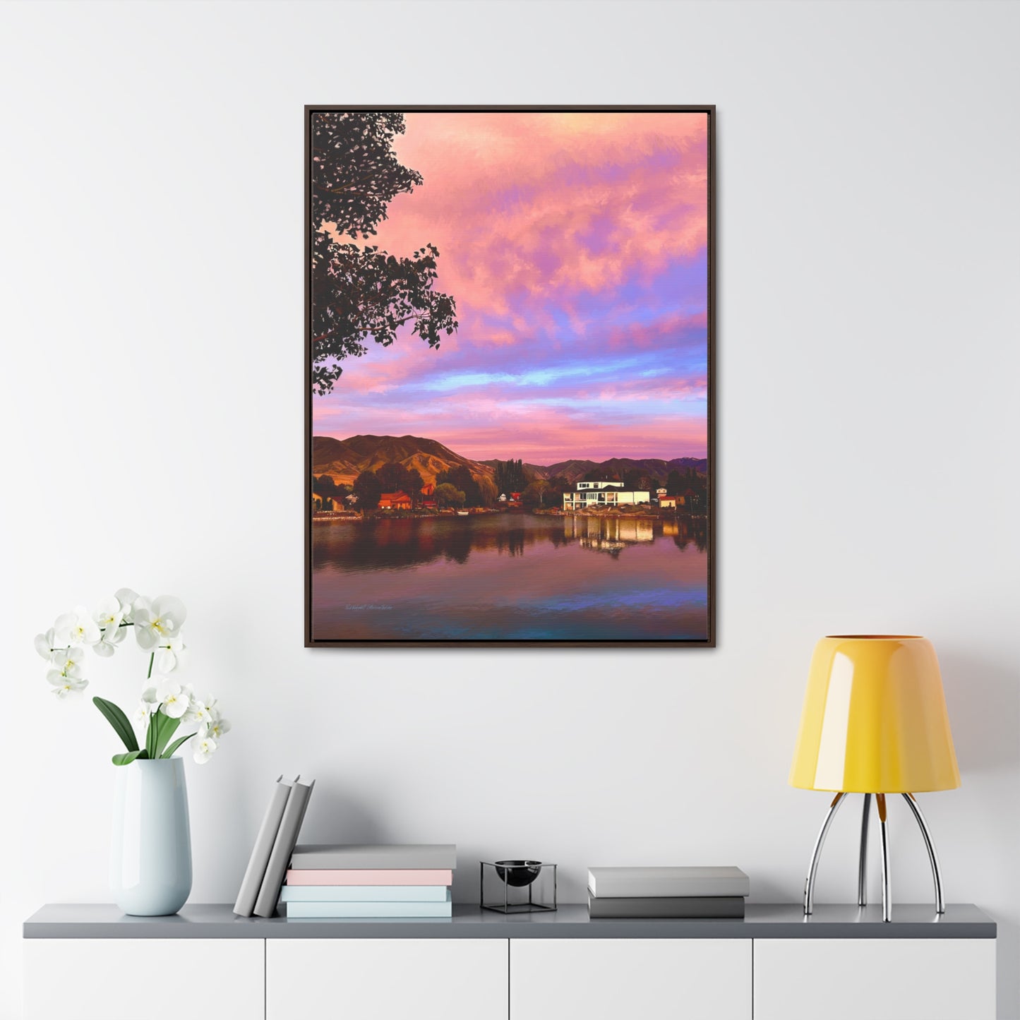 Melissa's Sunset by Rod Walgamott, Framed Canvas Wrap