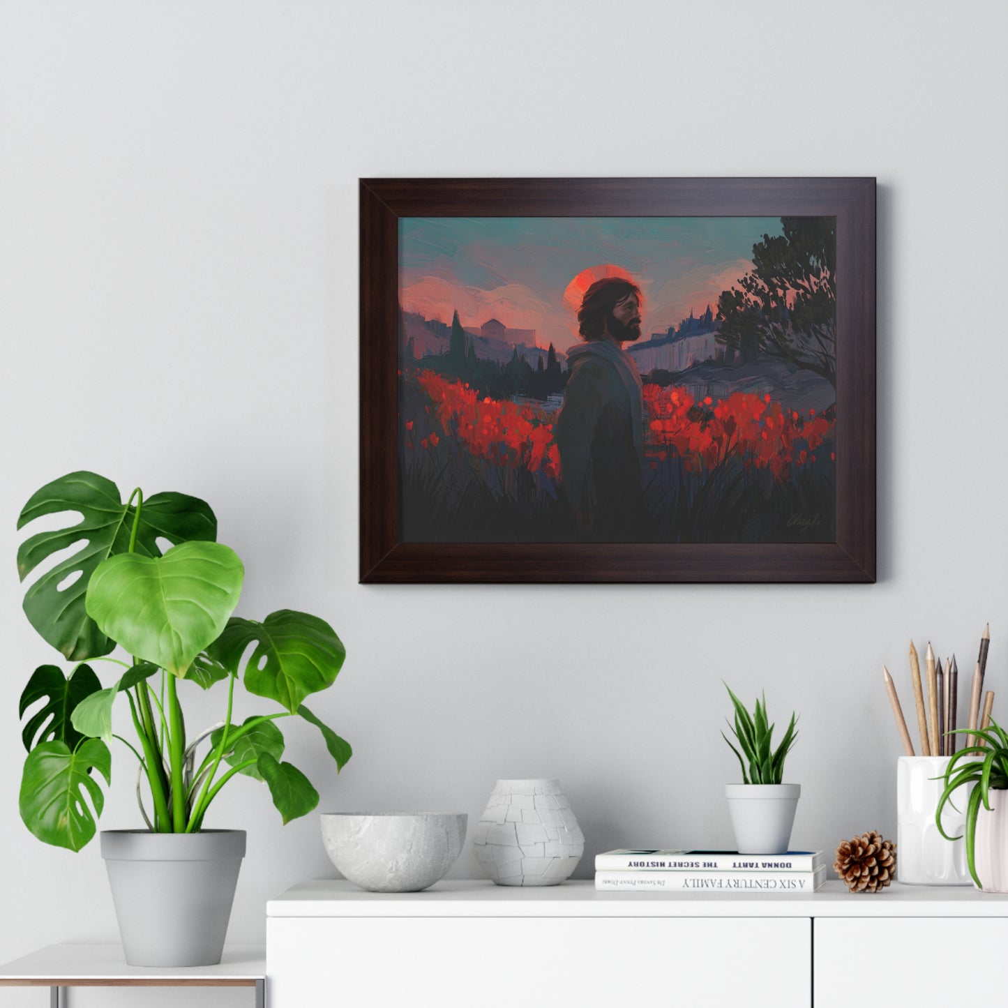 Framed Matte Print, "Though as Scarlet" by Chaz Walgamott