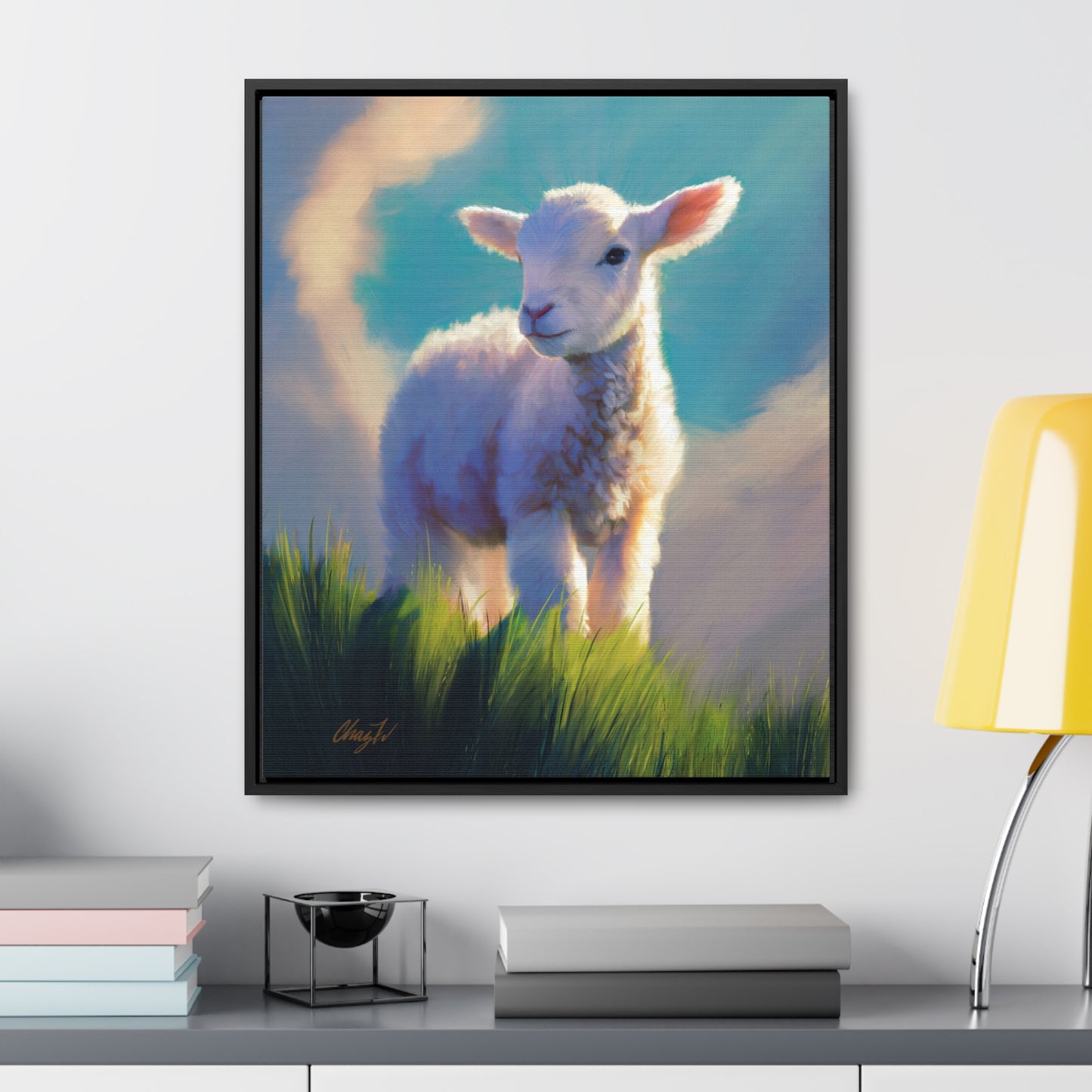 Framed canvas Wrap, Without Blemish, by Chaz Walgamott