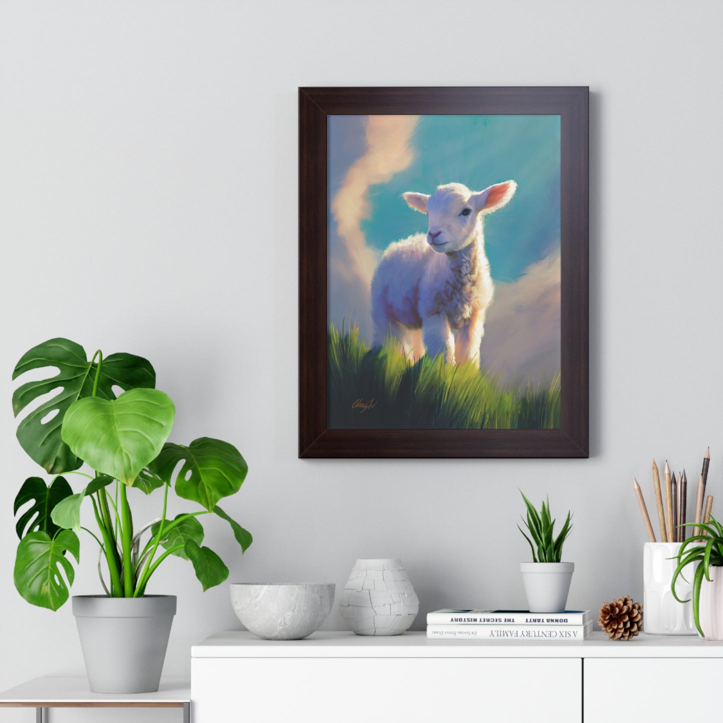 Framed Matte Print, "Without Blemish" by Chaz Walgamott