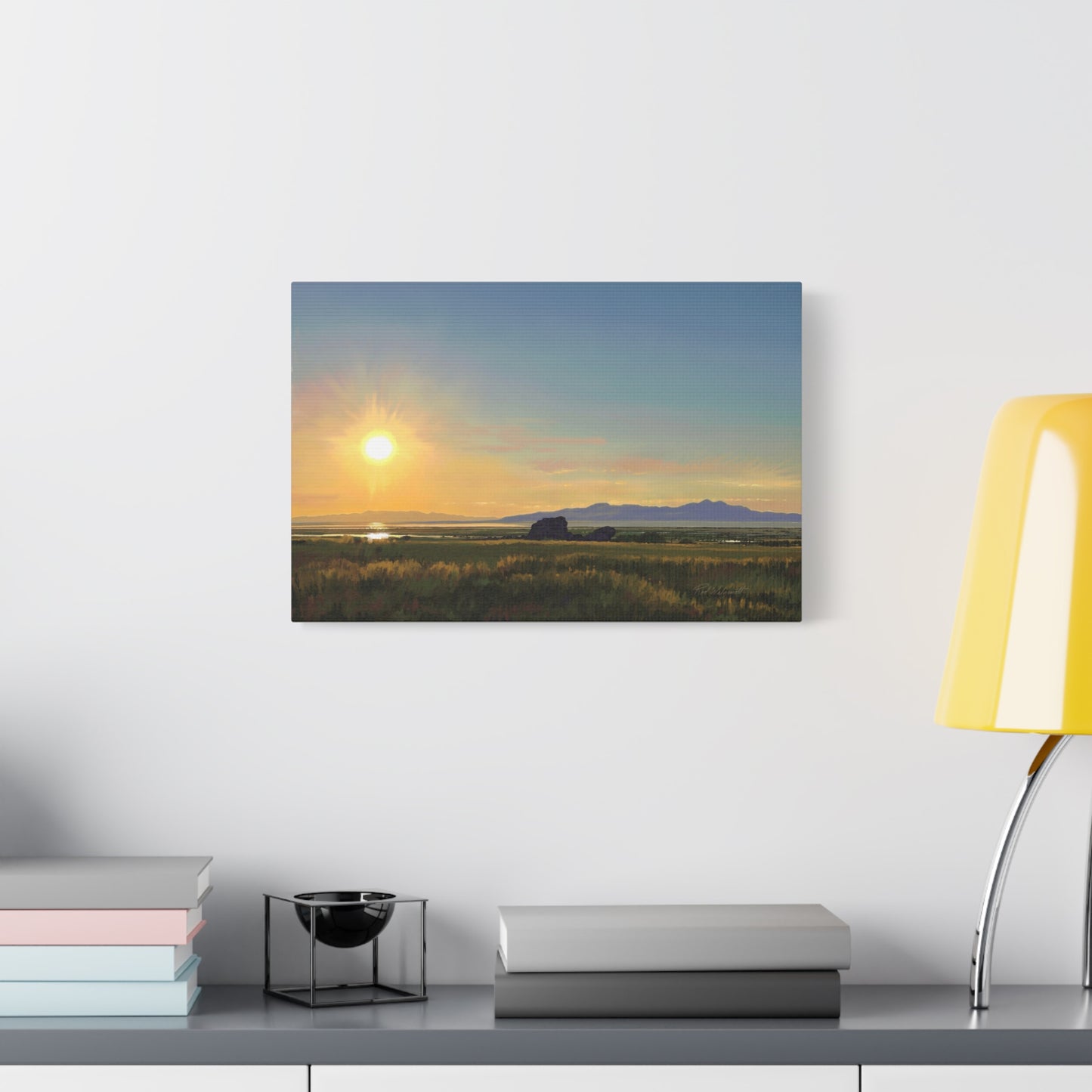 Adobe Rock Sunset, by Rod Walgamott-Canvas Gallery Wrap