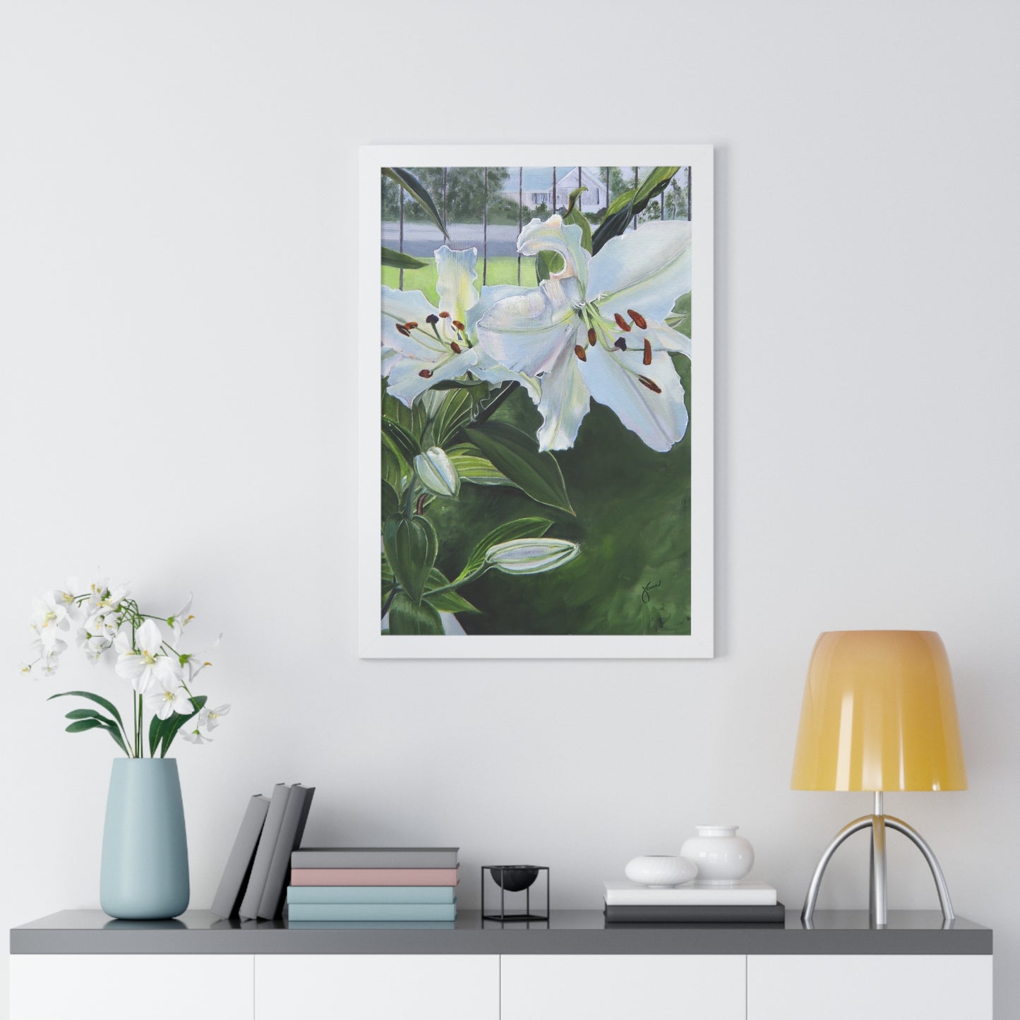 Framed Matte Print, Luscious Lilies, by Jane Autry