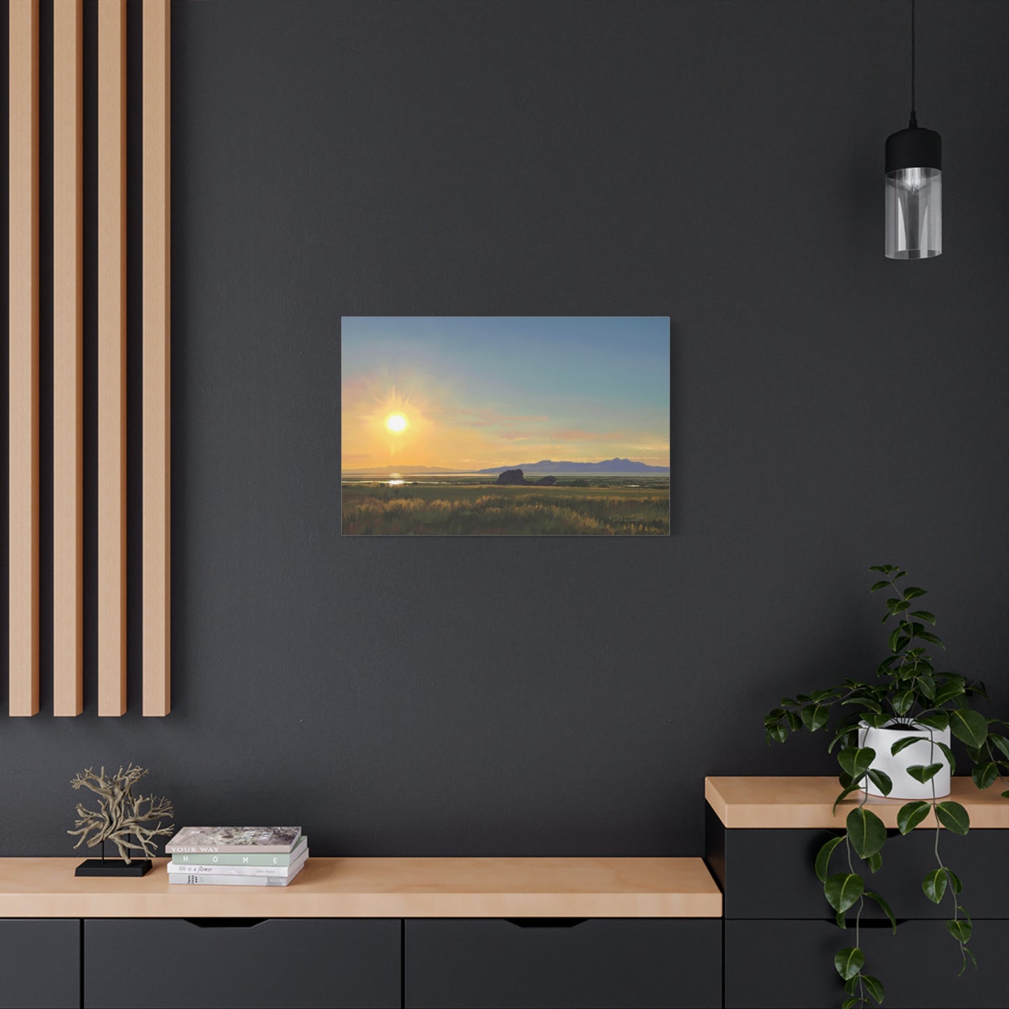 Adobe Rock Sunset, by Rod Walgamott-Canvas Gallery Wrap