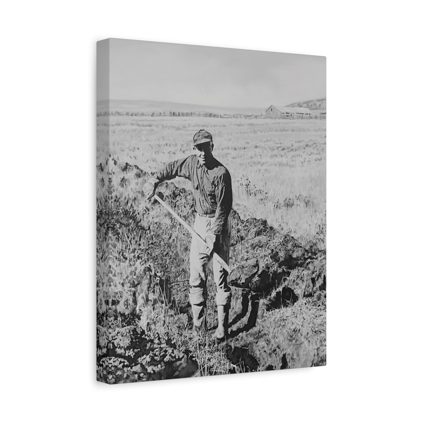 "Clyde Hogan's 1.5 Mile Trench" by Rod Walgamott, Matte Canvas Print