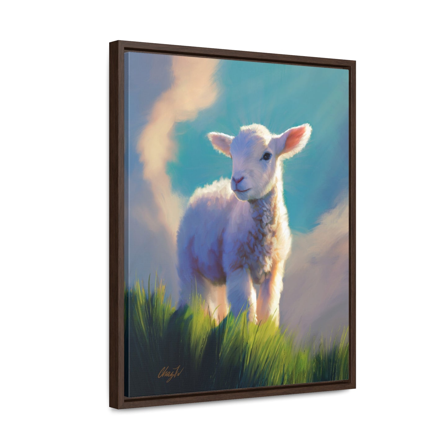 Framed canvas Wrap, Without Blemish, by Chaz Walgamott