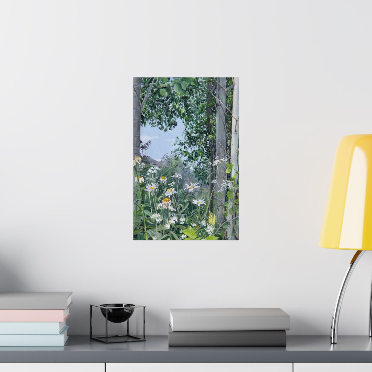 Quakies and Daisies by Jane Autry, Premium Matte Paper Print
