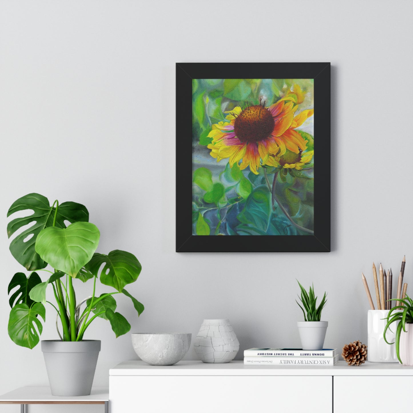 Indian Blanket Flower by Jane Autry, Framed Matte Paper Print