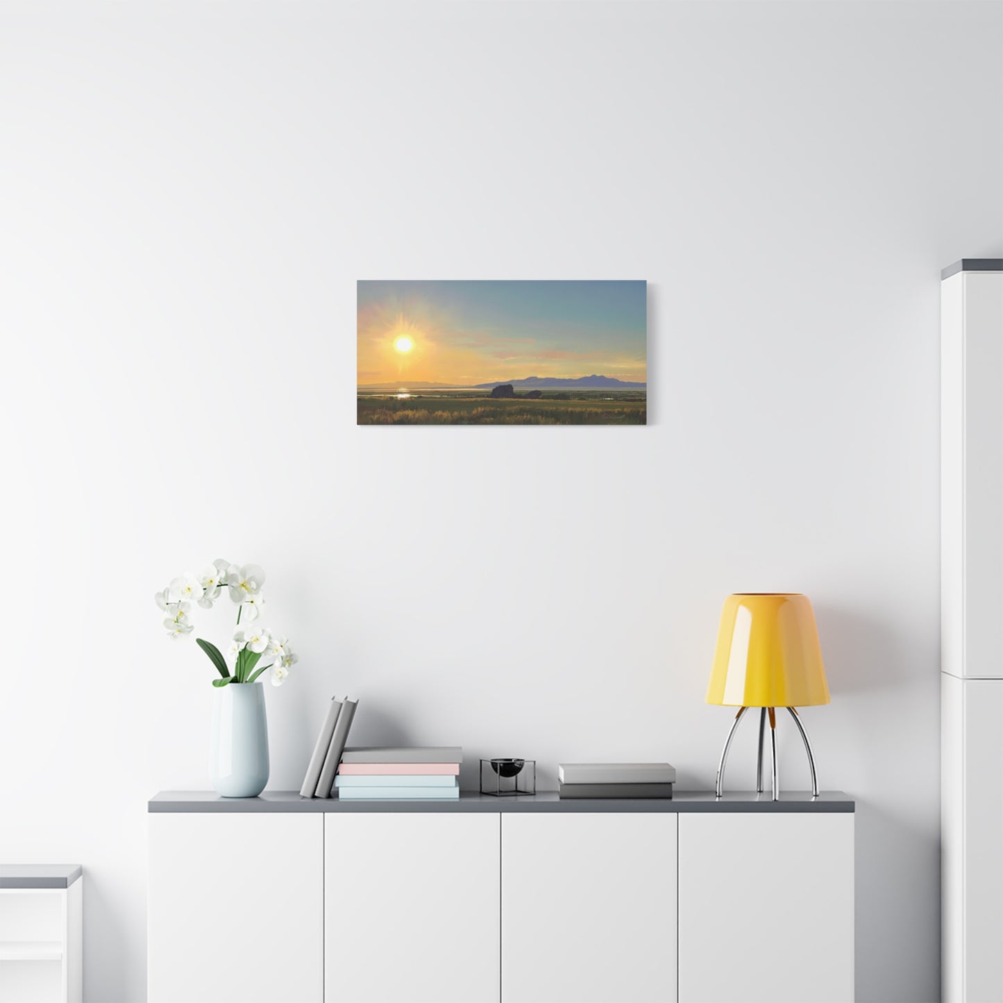 Adobe Rock Sunset, by Rod Walgamott-Canvas Gallery Wrap