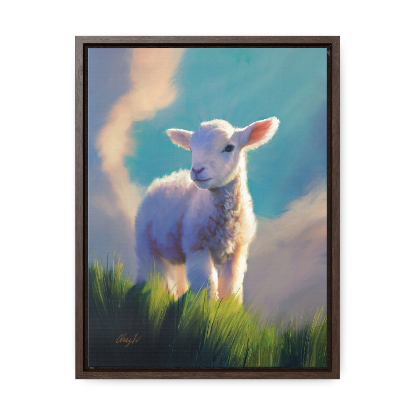 Framed canvas Wrap, Without Blemish, by Chaz Walgamott