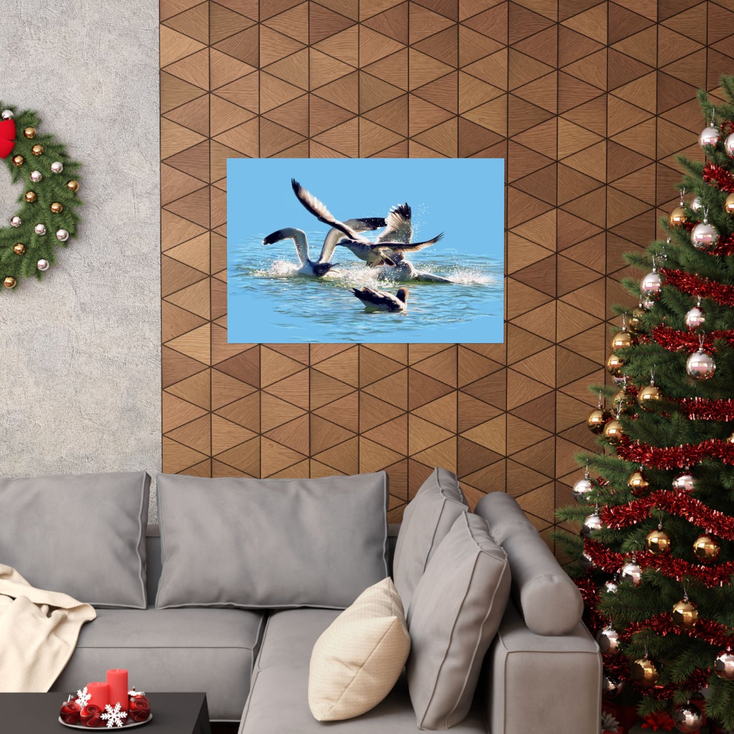 Premium Matte Print, Gull Fight on Stansbury Lake, by Rod Walgamott