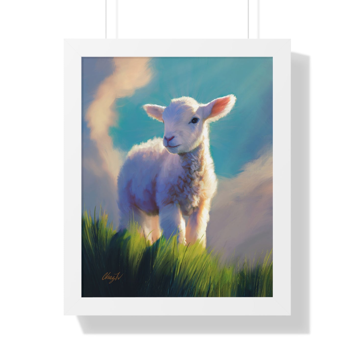 Framed Matte Print, "Without Blemish" by Chaz Walgamott