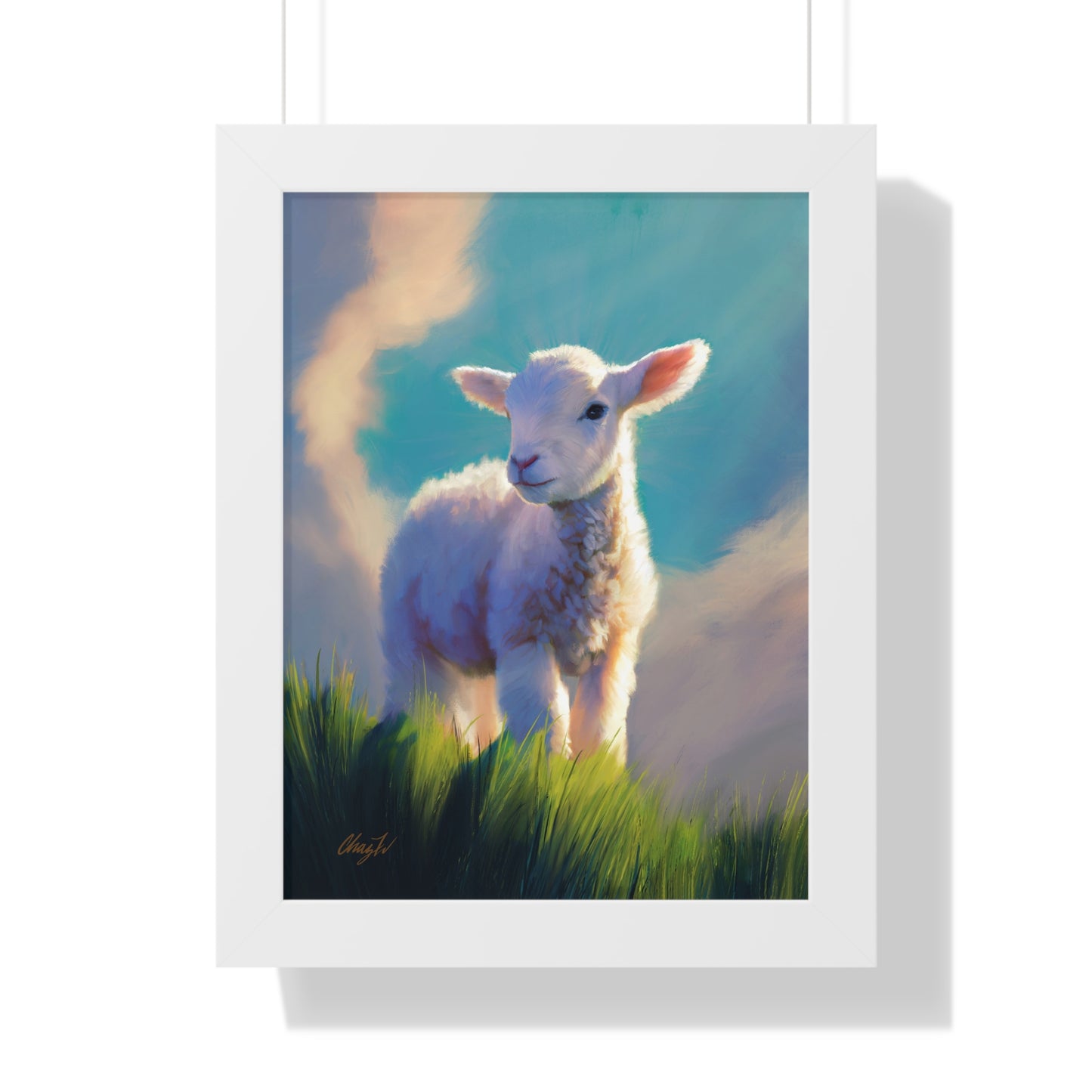 Framed Matte Print, "Without Blemish" by Chaz Walgamott