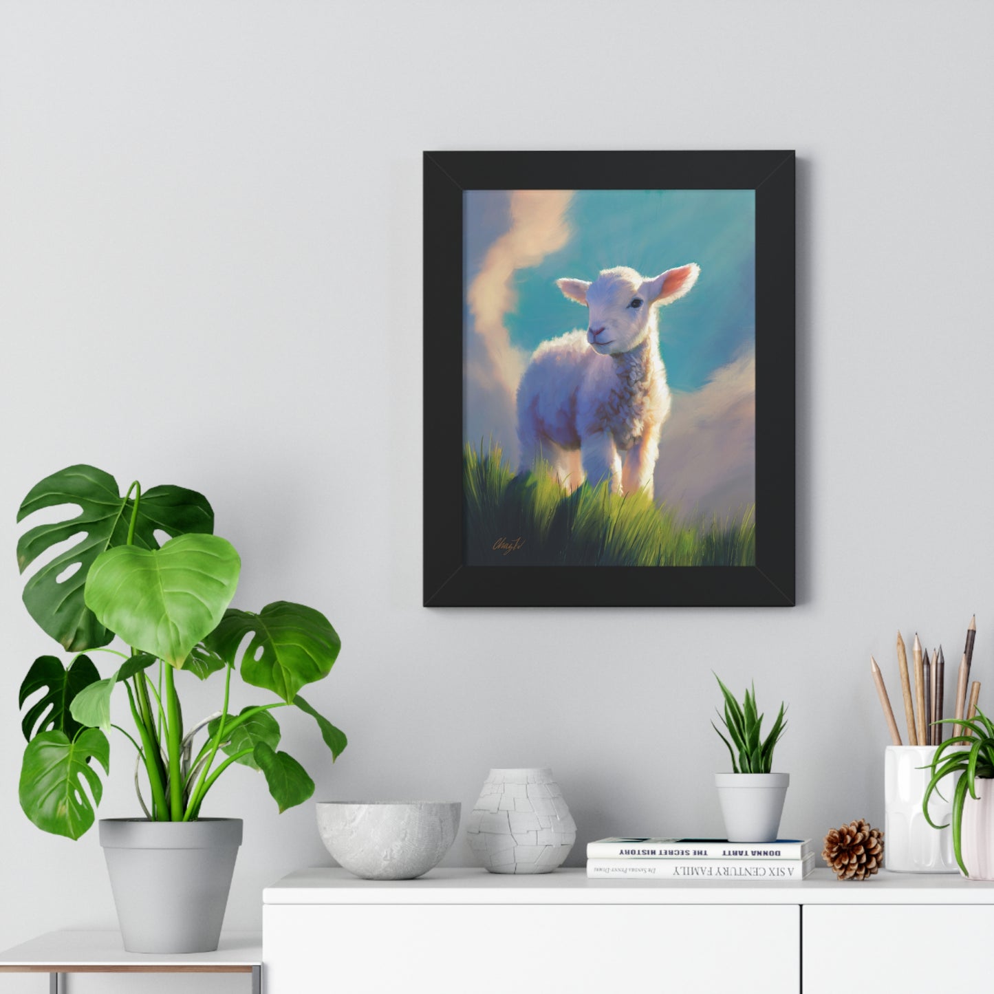Framed Matte Print, "Without Blemish" by Chaz Walgamott