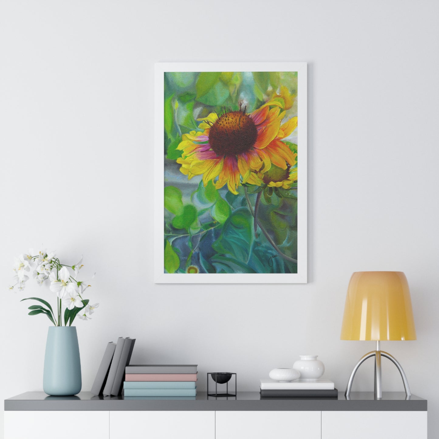 Indian Blanket Flower by Jane Autry, Framed Matte Paper Print